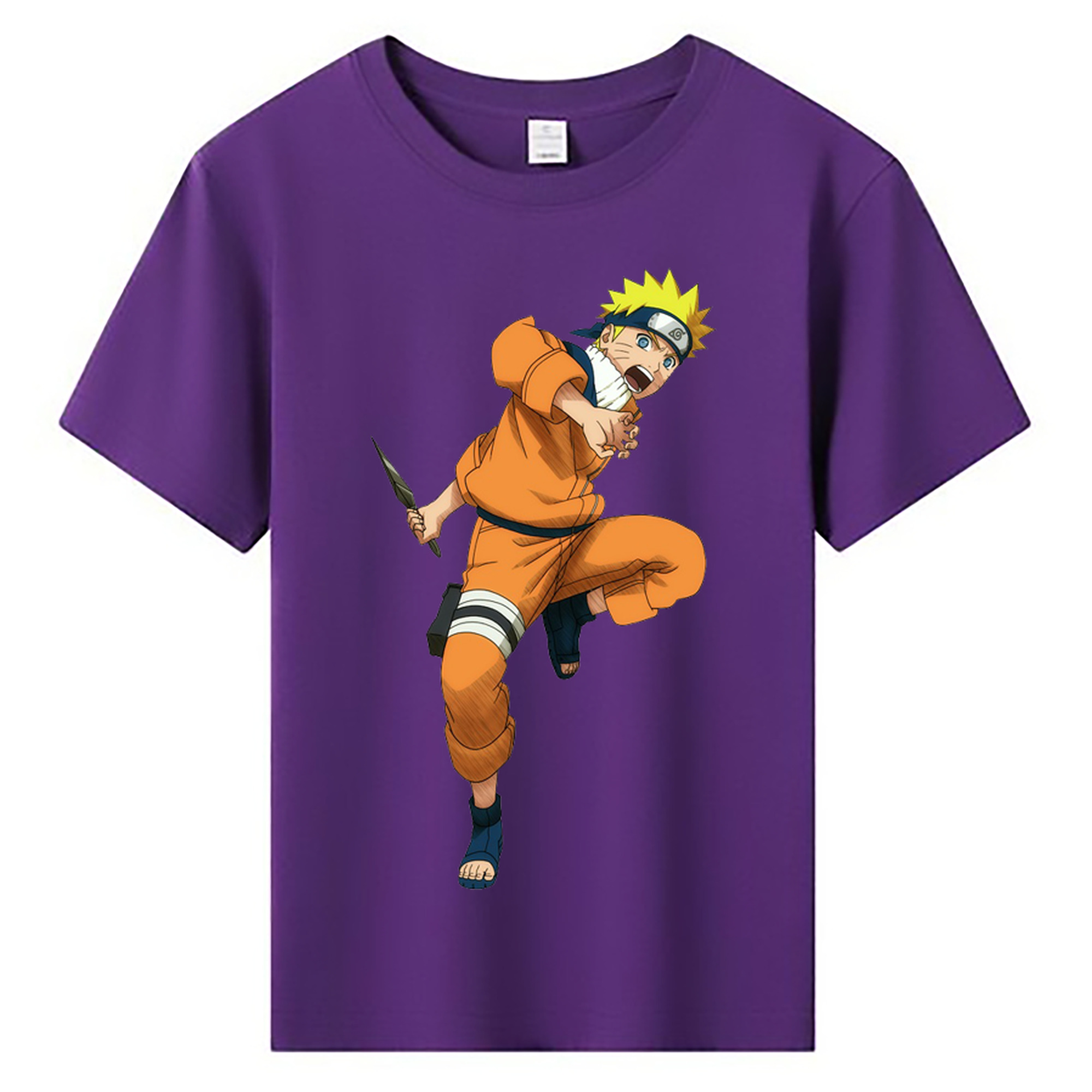 （画像用） NARUTO -ナルト- うずまき ナルト Uzumaki Naruto 綿100％キッズTシャツ（フロントプリント）