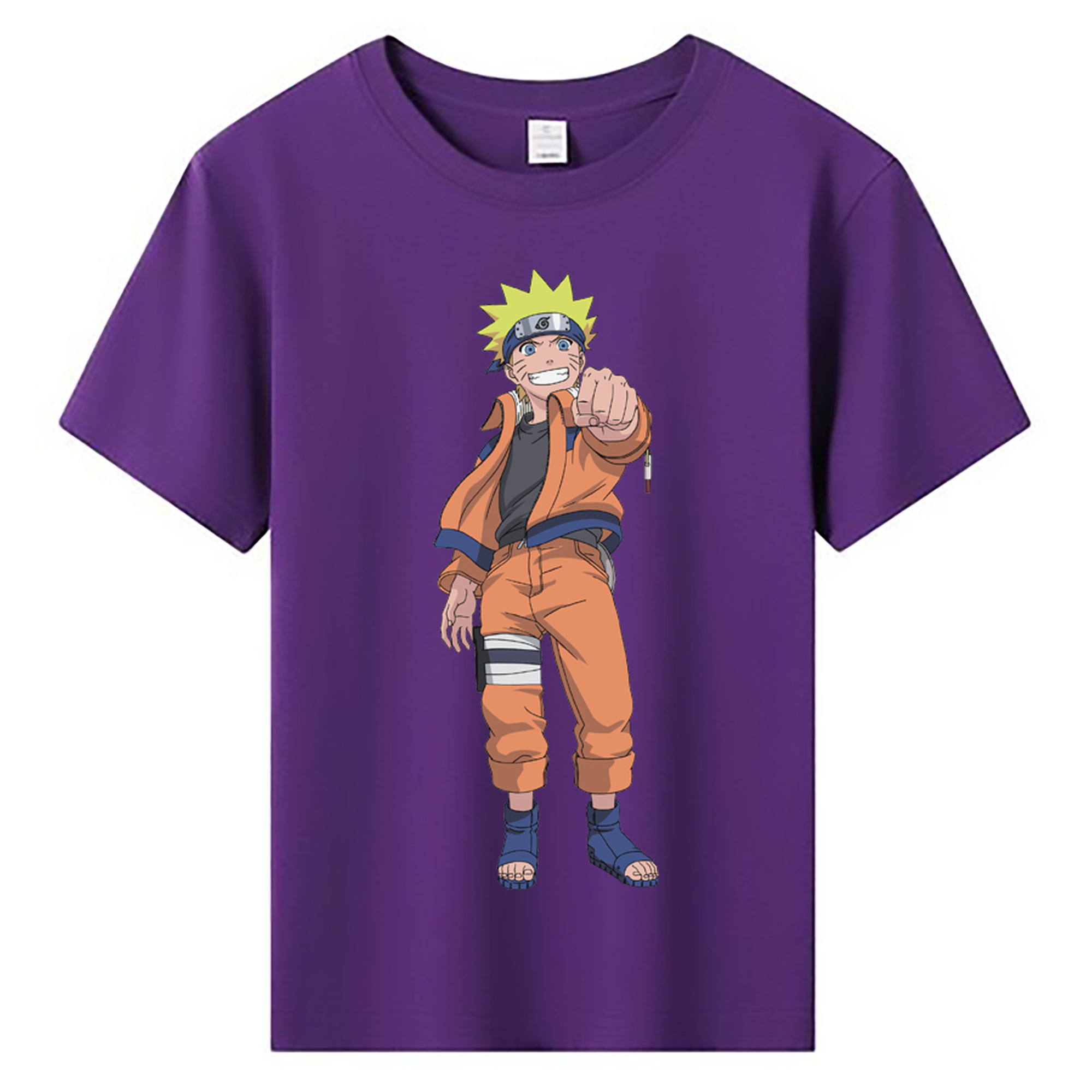 （画像用） NARUTO -ナルト- うずまき ナルト Uzumaki Naruto 綿100％キッズTシャツ（フロントプリント）