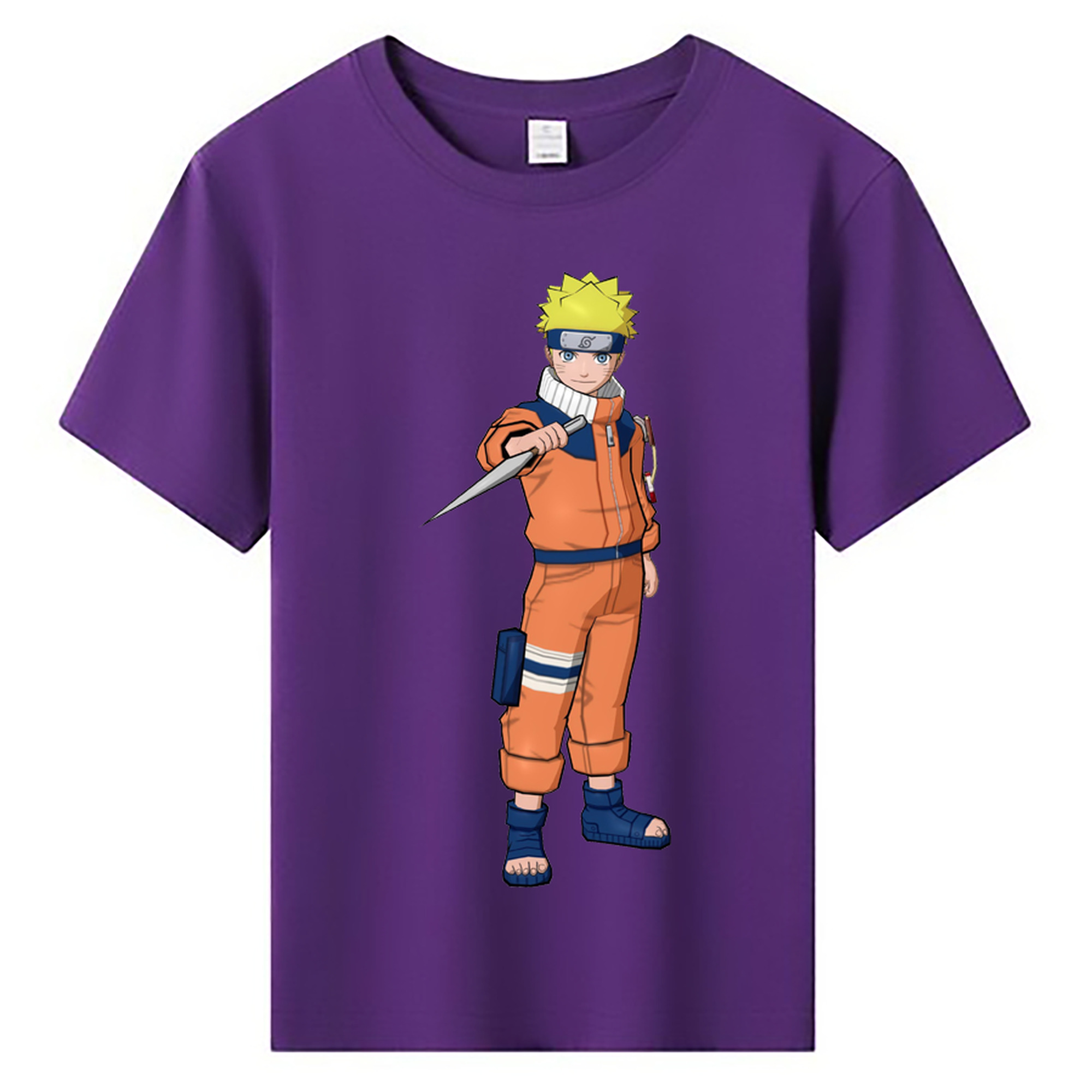 （画像用） NARUTO -ナルト- うずまき ナルト Uzumaki Naruto 綿100％キッズTシャツ（フロントプリント）