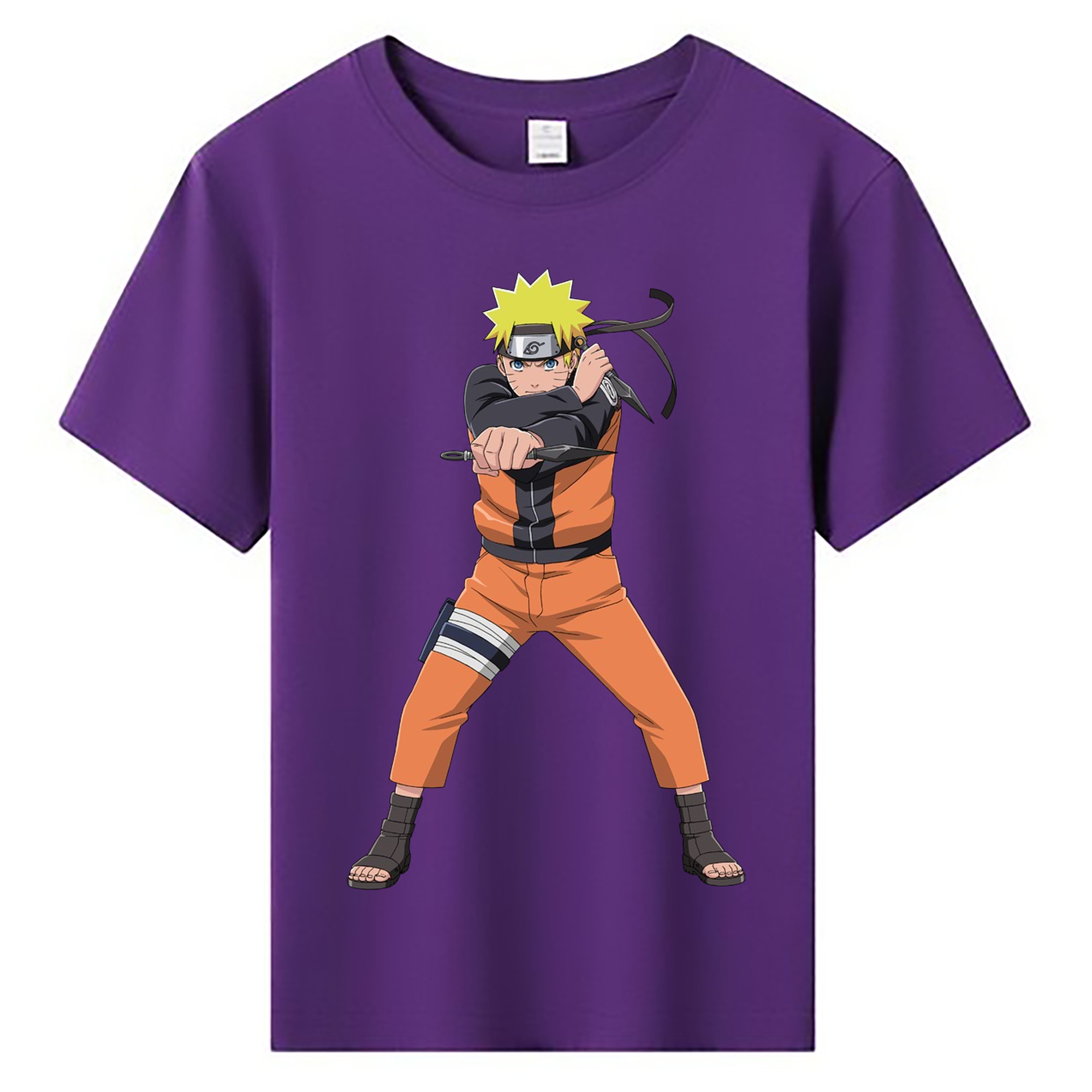 （画像用） NARUTO -ナルト- うずまき ナルト Uzumaki Naruto 綿100％キッズTシャツ（フロントプリント）