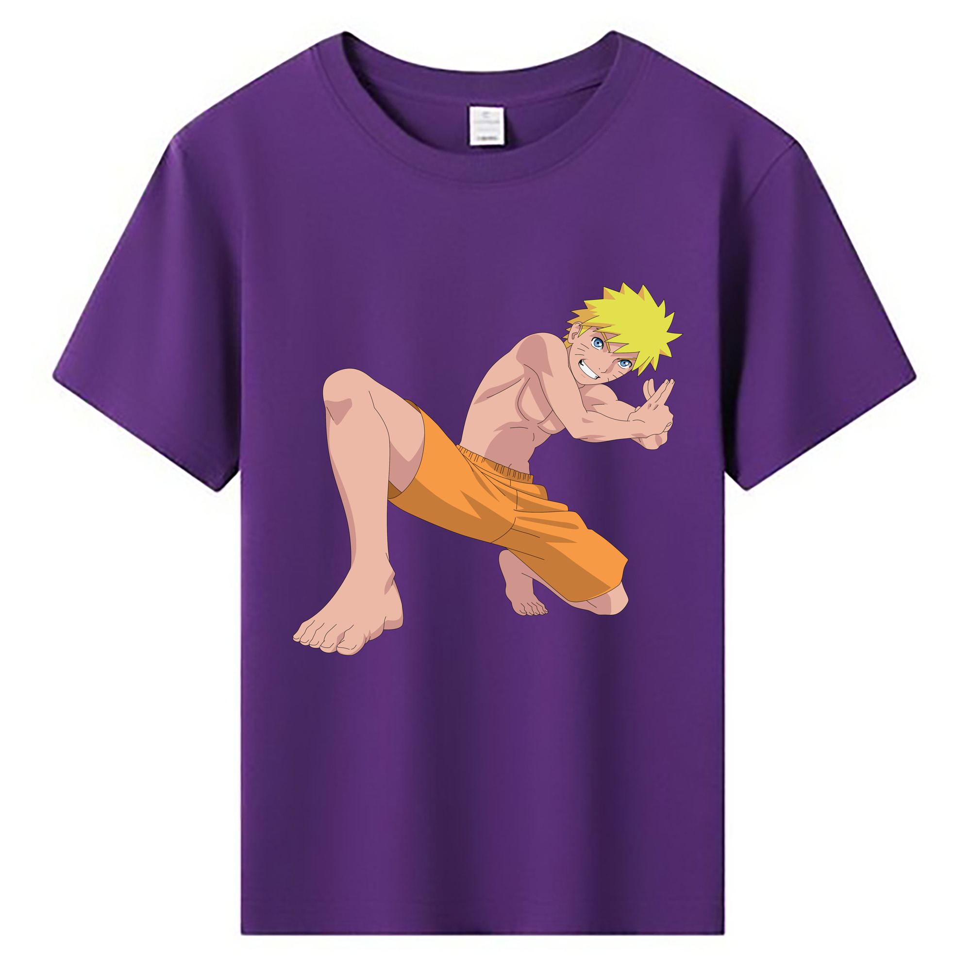 （画像用） NARUTO -ナルト- うずまき ナルト Uzumaki Naruto 綿100％キッズTシャツ（フロントプリント）