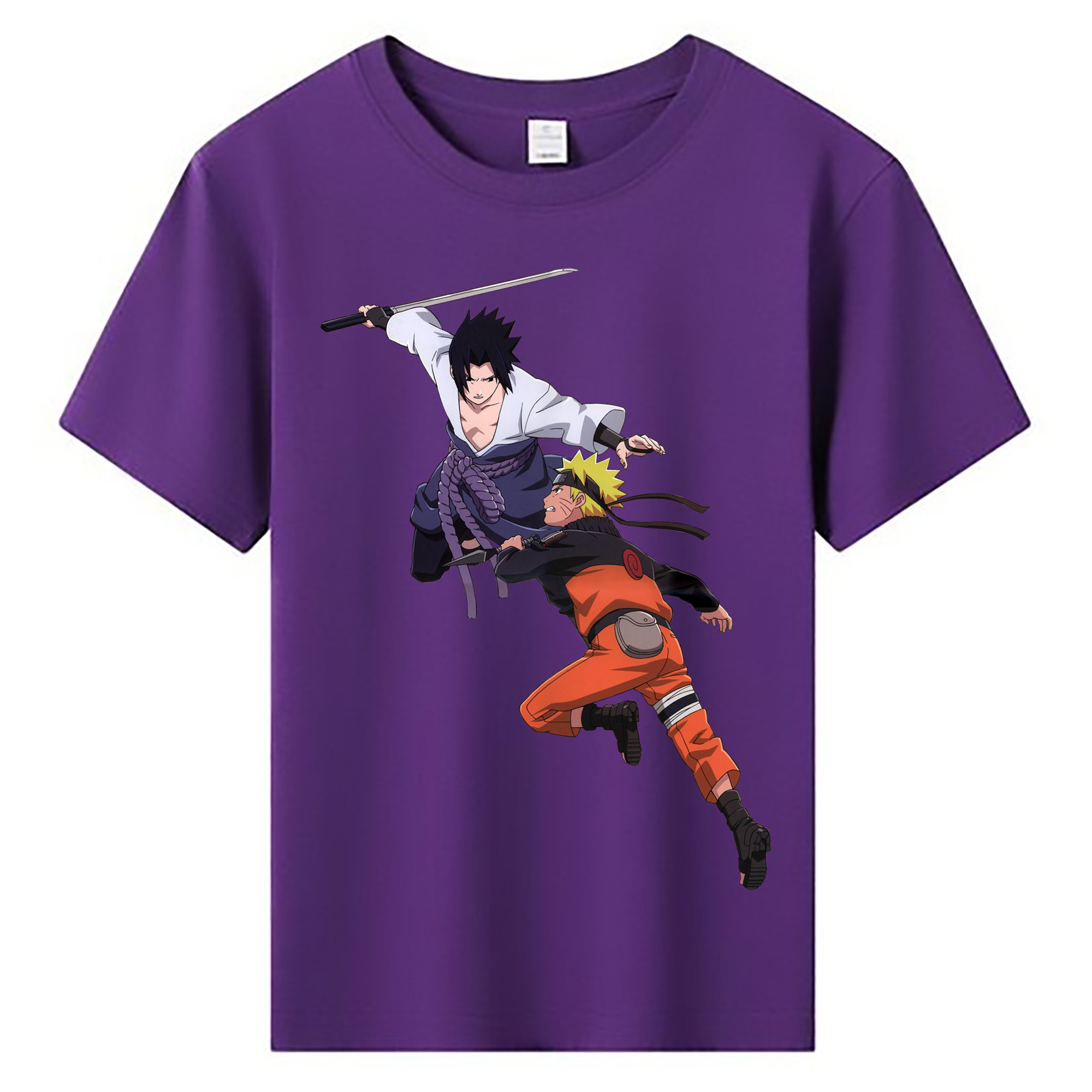 （画像用） NARUTO -ナルト- うちは サスケ Uchiha Sasuke 綿100％キッズTシャツ（フロントプリント）