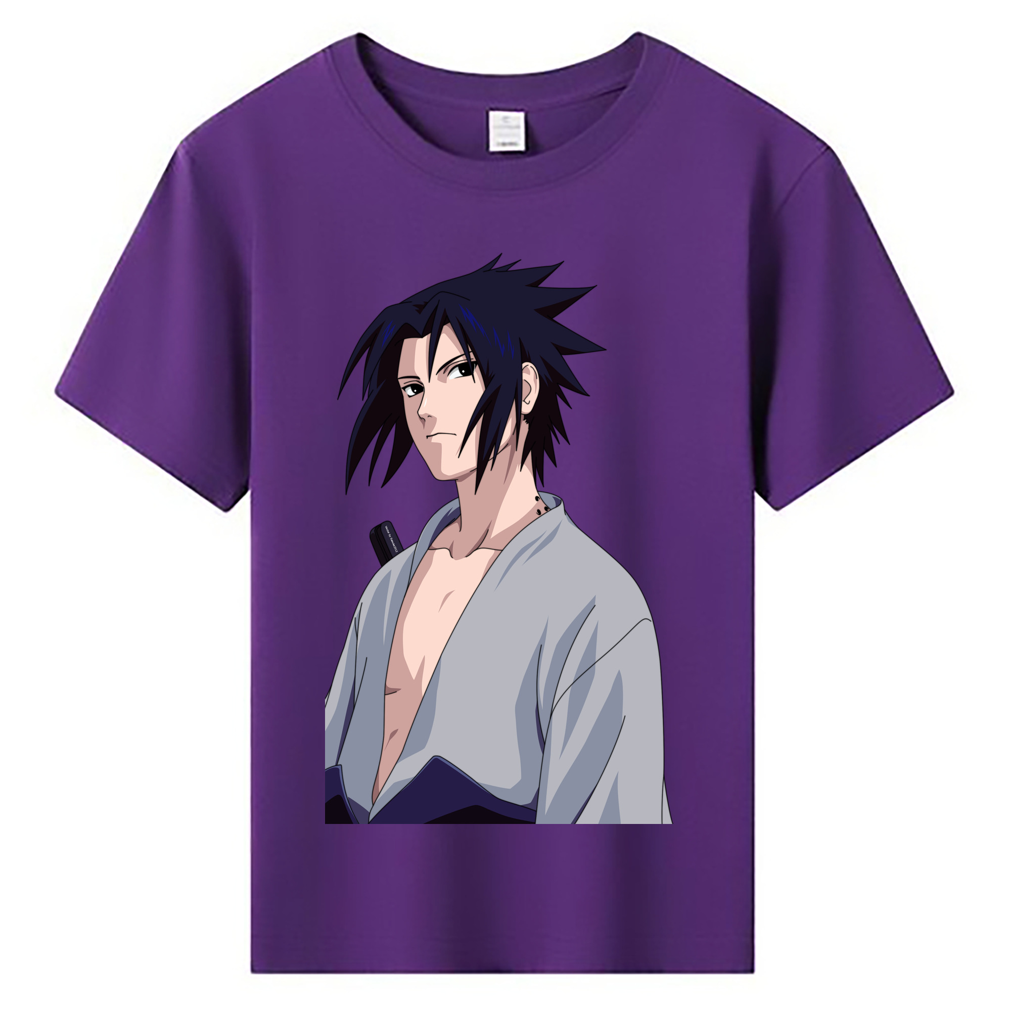 （画像用） NARUTO -ナルト- うちは サスケ Uchiha Sasuke 綿100％キッズTシャツ（フロントプリント）