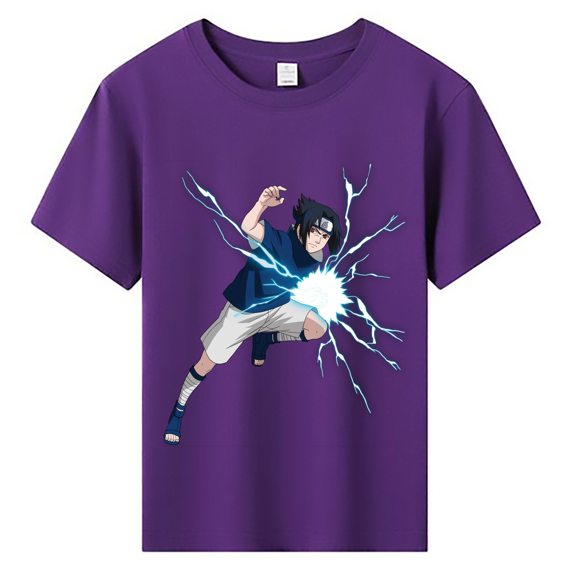 （画像用） NARUTO -ナルト- うちは サスケ Uchiha Sasuke 綿100％キッズTシャツ（フロントプリント）