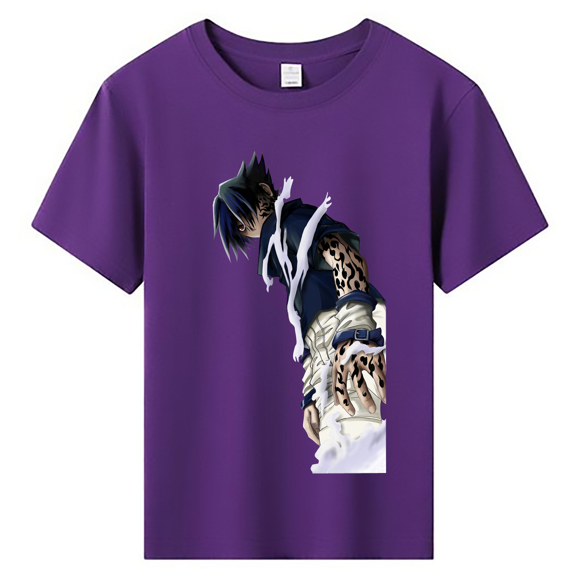 （画像用） NARUTO -ナルト- うちは サスケ Uchiha Sasuke 綿100％キッズTシャツ（フロントプリント）