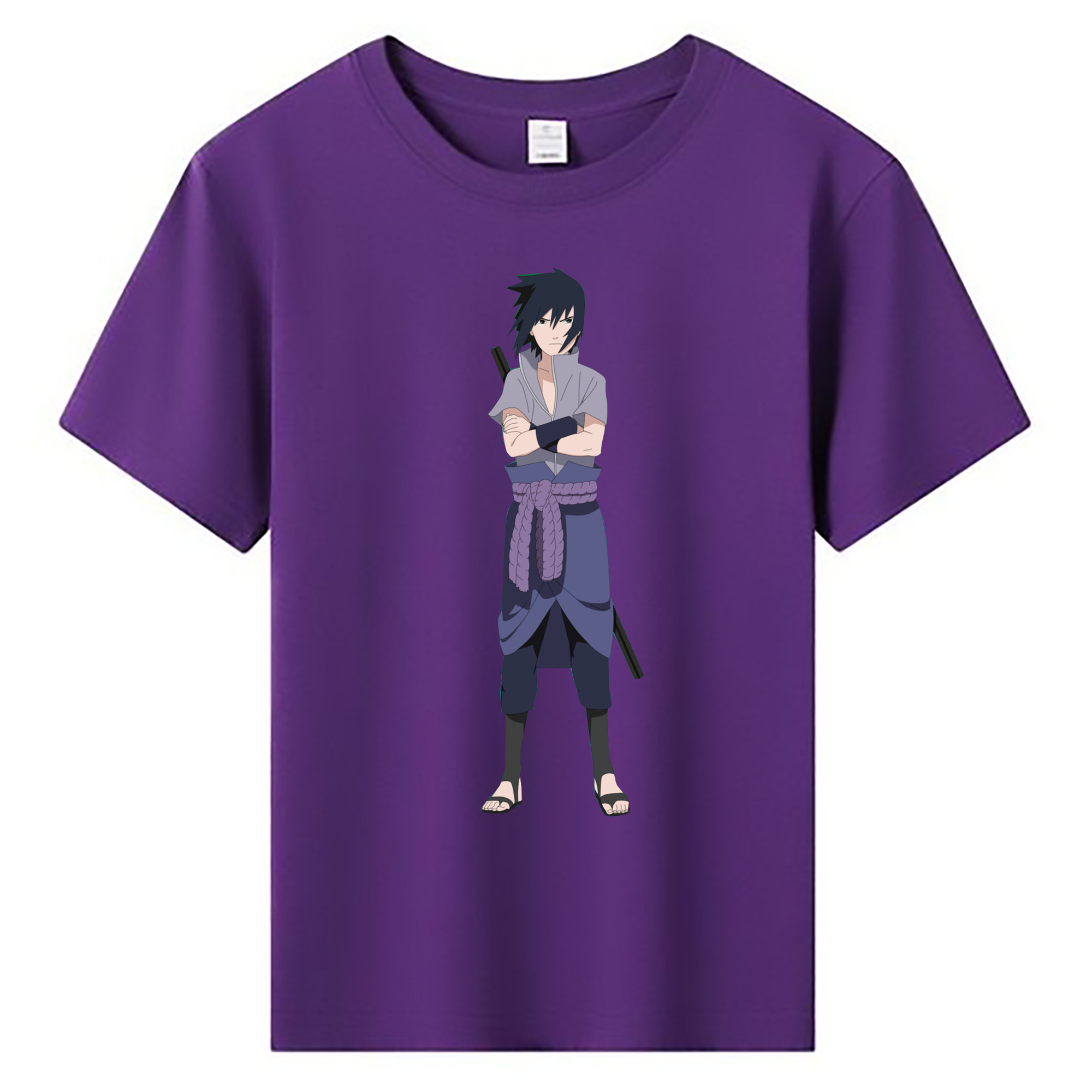 （画像用） NARUTO -ナルト- うちは サスケ Uchiha Sasuke 綿100％キッズTシャツ（フロントプリント）