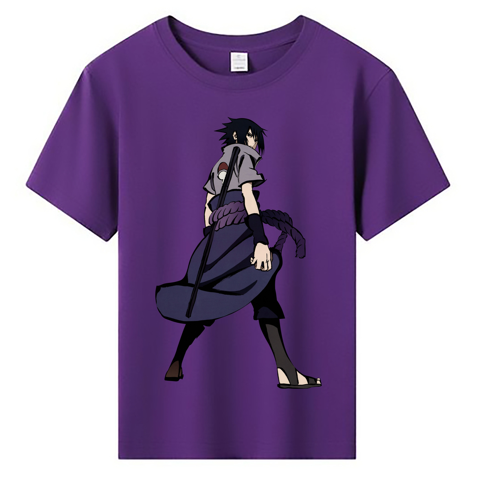 （画像用） NARUTO -ナルト- うちは サスケ Uchiha Sasuke 綿100％キッズTシャツ（フロントプリント）