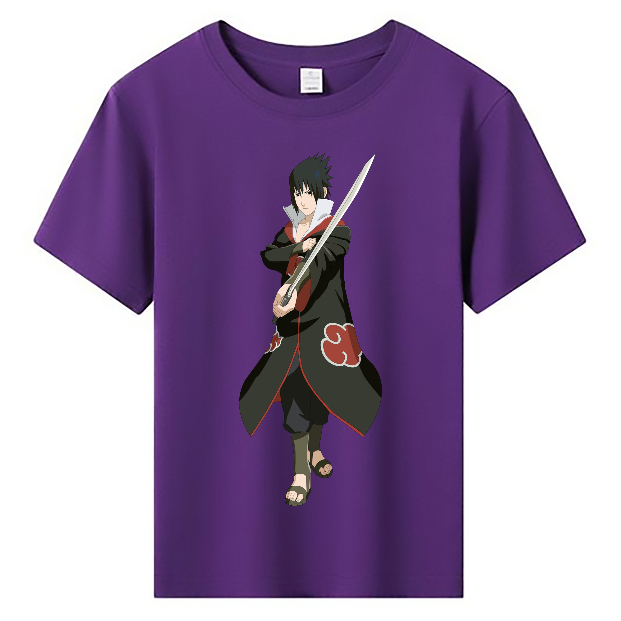 （画像用） NARUTO -ナルト- うちは サスケ Uchiha Sasuke 綿100％キッズTシャツ（フロントプリント）