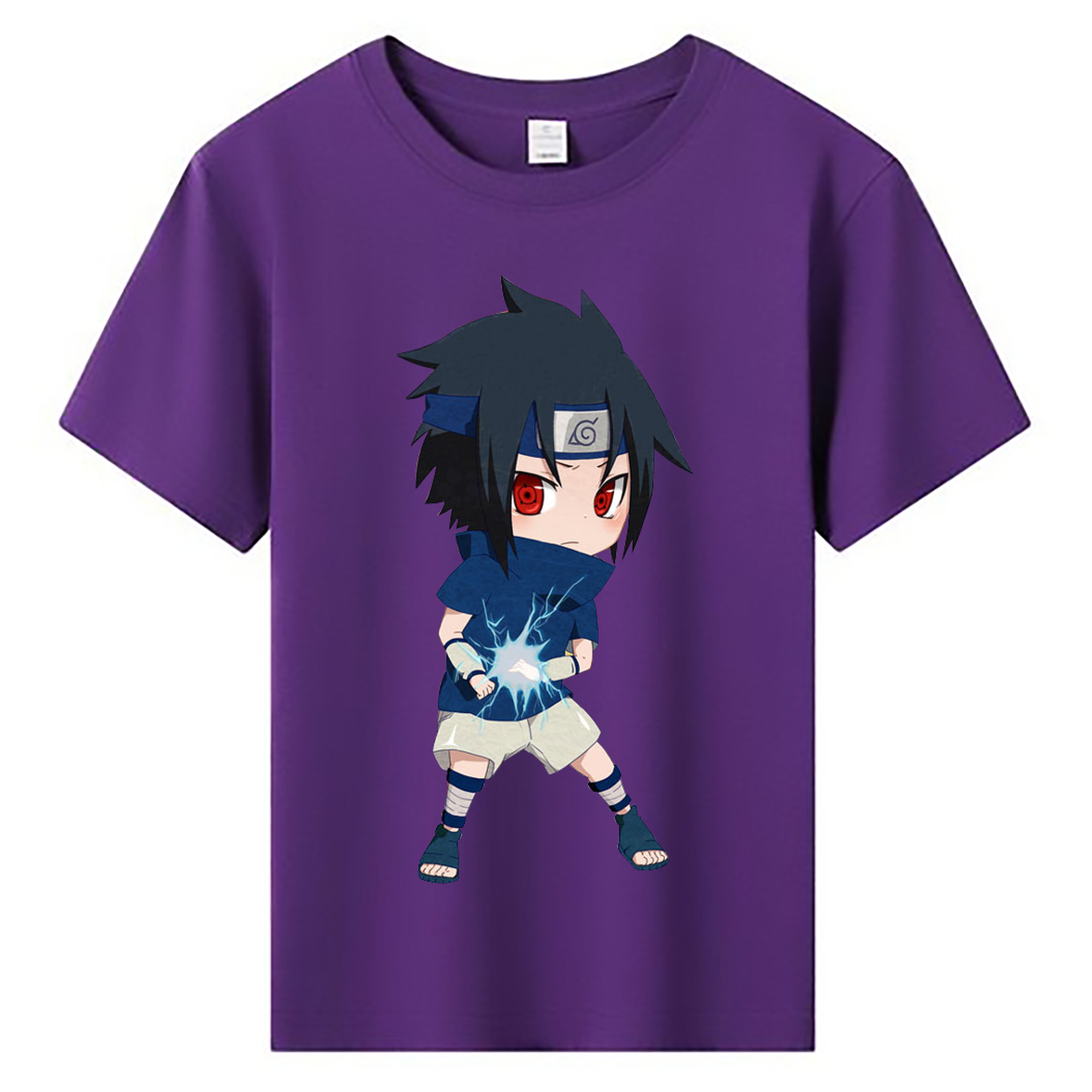 （画像用） NARUTO -ナルト- うちは サスケ Uchiha Sasuke 綿100％キッズTシャツ（フロントプリント）