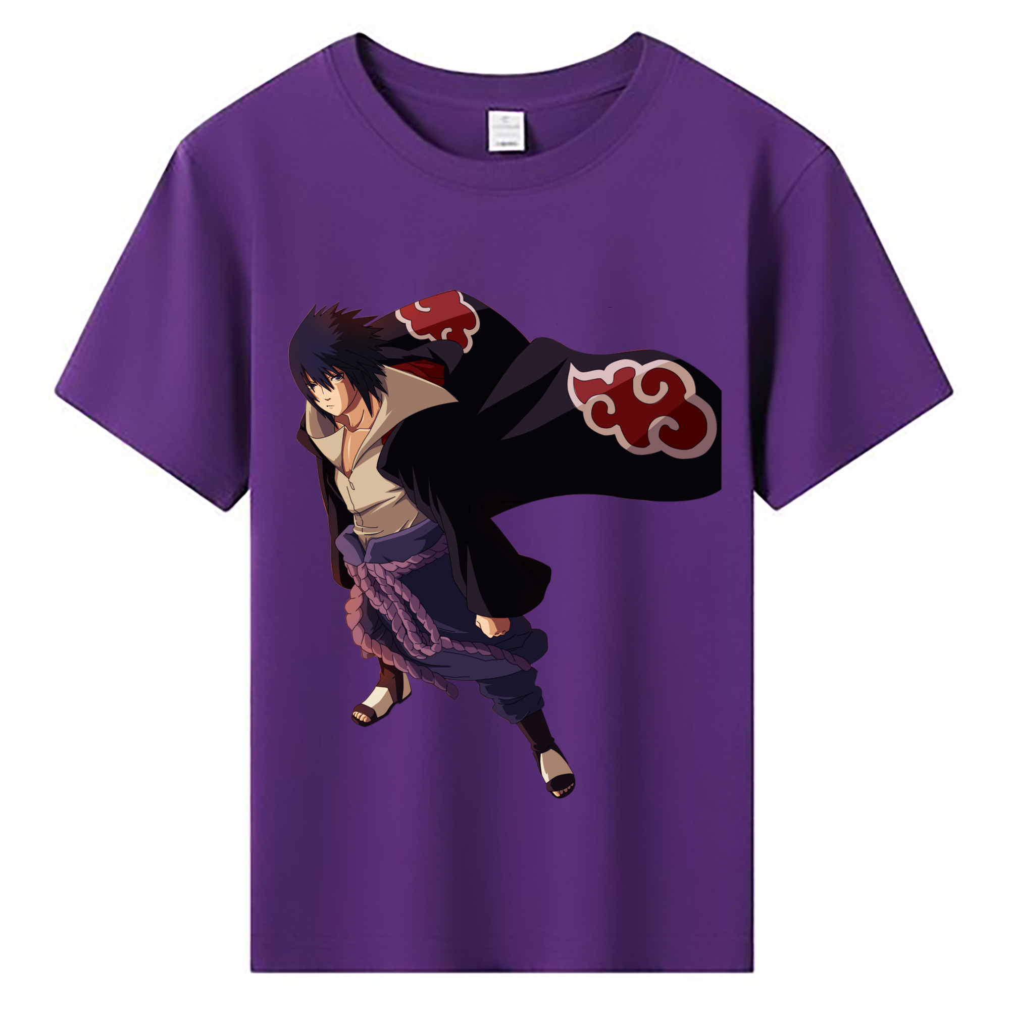（画像用） NARUTO -ナルト- うちは サスケ Uchiha Sasuke 綿100％キッズTシャツ（フロントプリント）