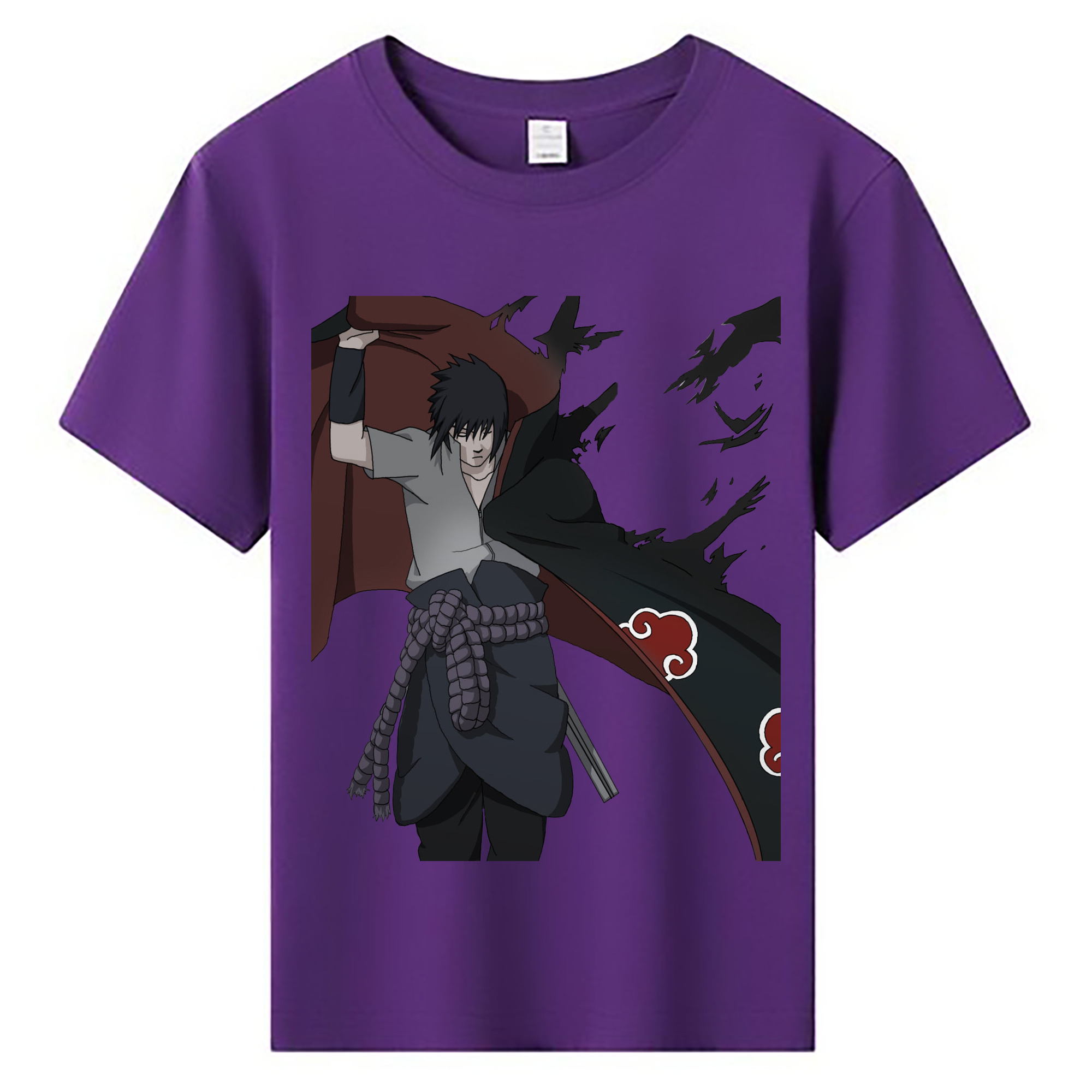 （画像用） NARUTO -ナルト- うちは サスケ Uchiha Sasuke 綿100％キッズTシャツ（フロントプリント）
