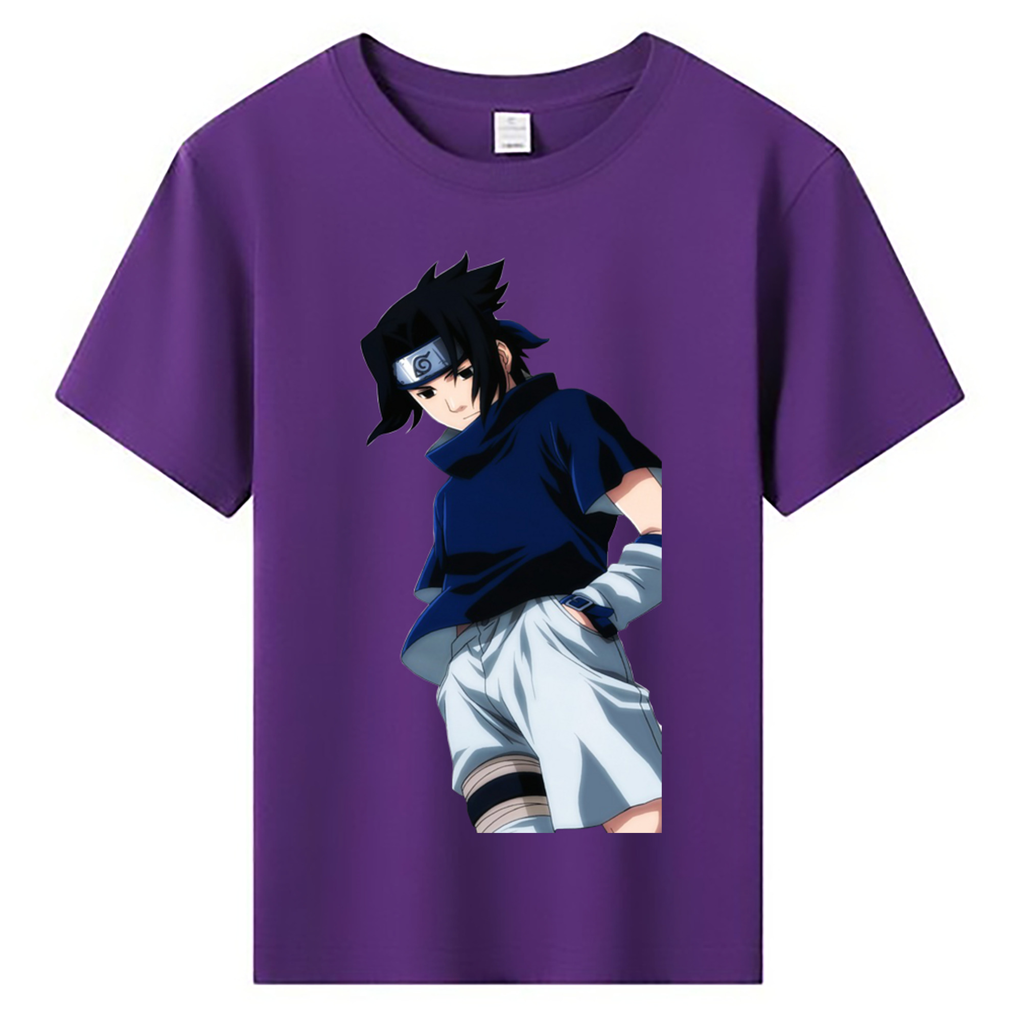 （画像用） NARUTO -ナルト- うちは サスケ Uchiha Sasuke 綿100％キッズTシャツ（フロントプリント）