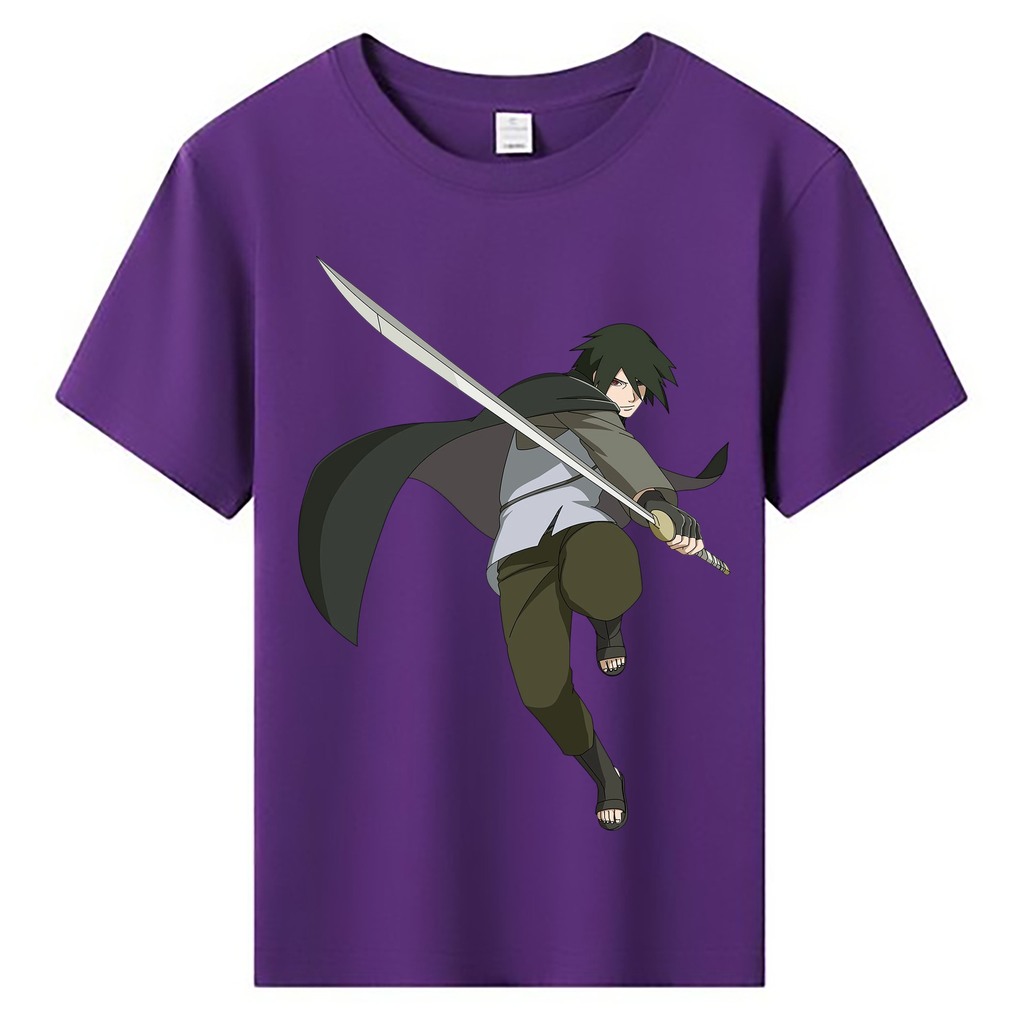 （画像用） NARUTO -ナルト- うちは サスケ Uchiha Sasuke 綿100％キッズTシャツ（フロントプリント）