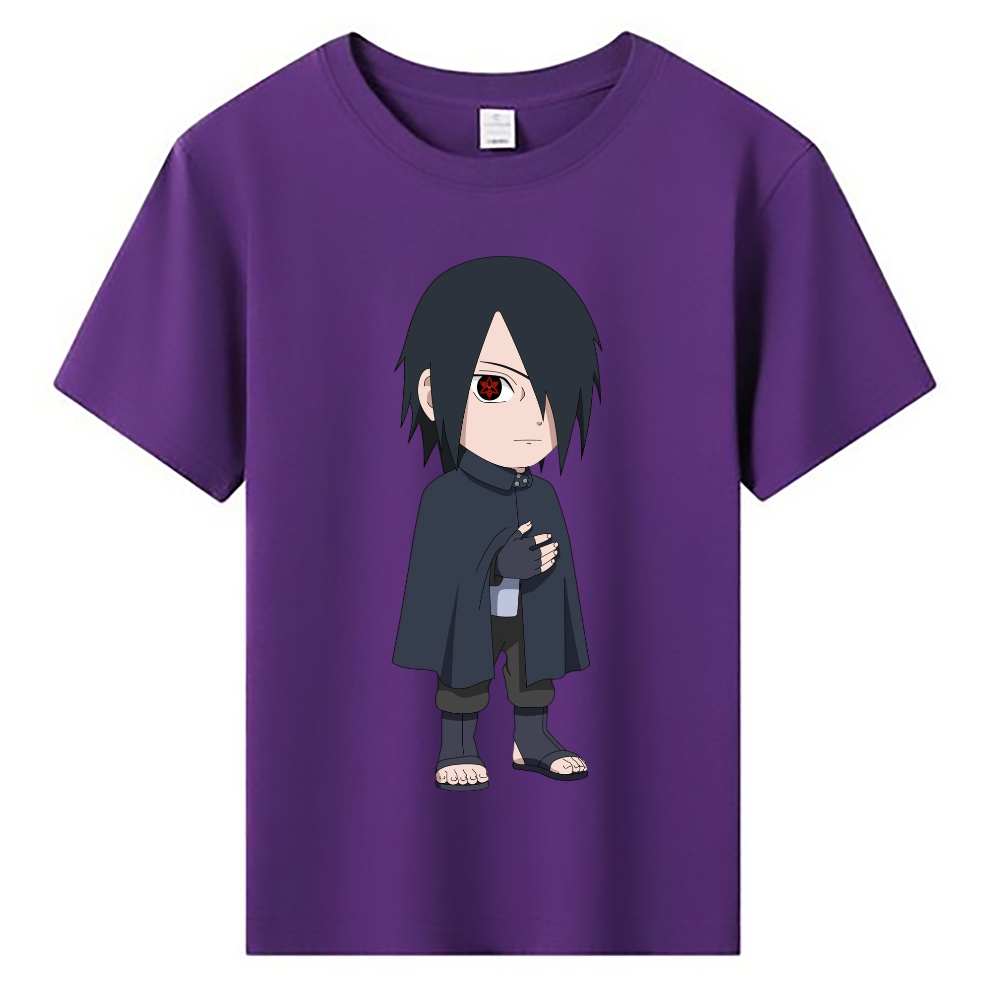 （画像用） NARUTO -ナルト- うちは サスケ Uchiha Sasuke 綿100％キッズTシャツ（フロントプリント）