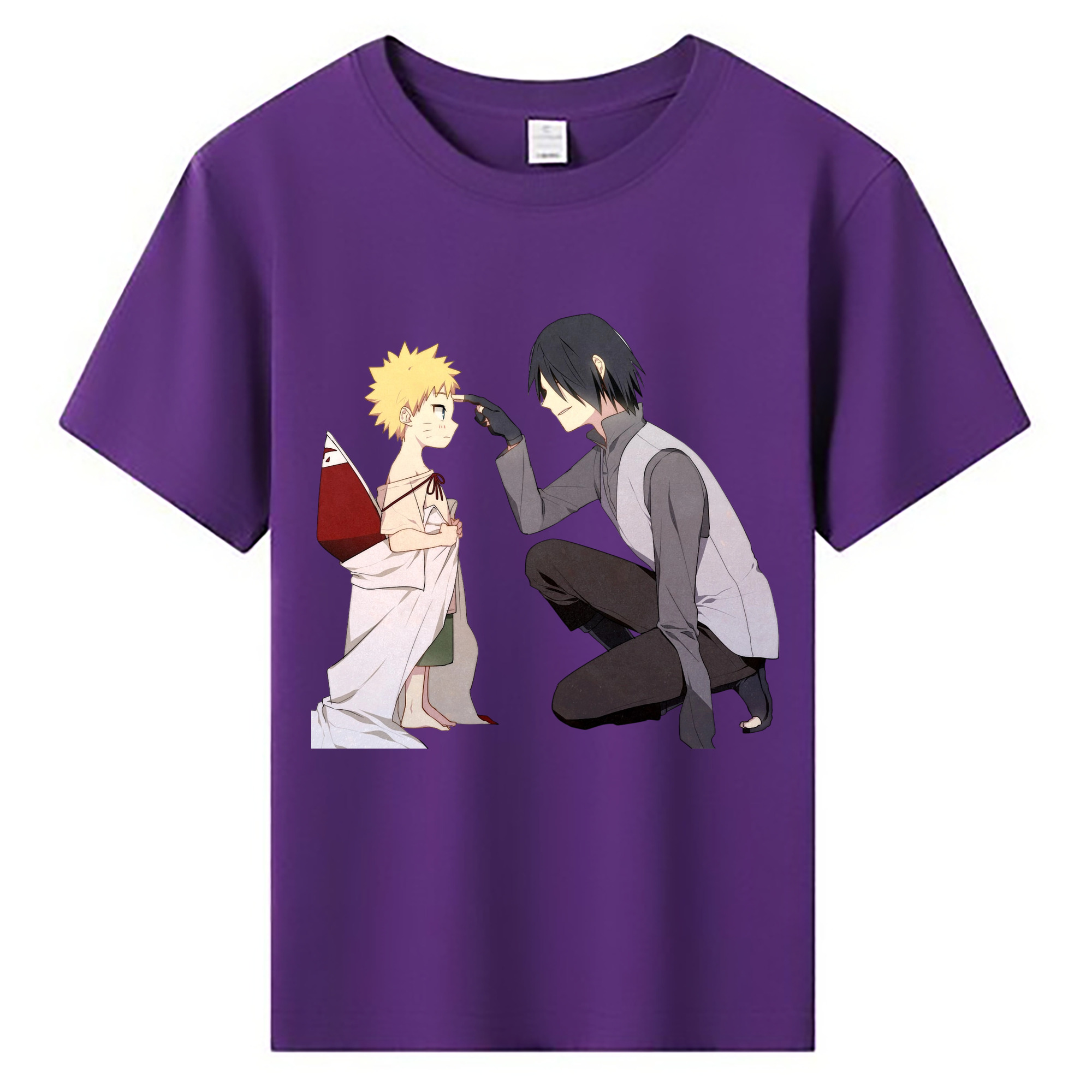 （画像用） NARUTO -ナルト- うちは サスケ Uchiha Sasuke 綿100％キッズTシャツ（フロントプリント）