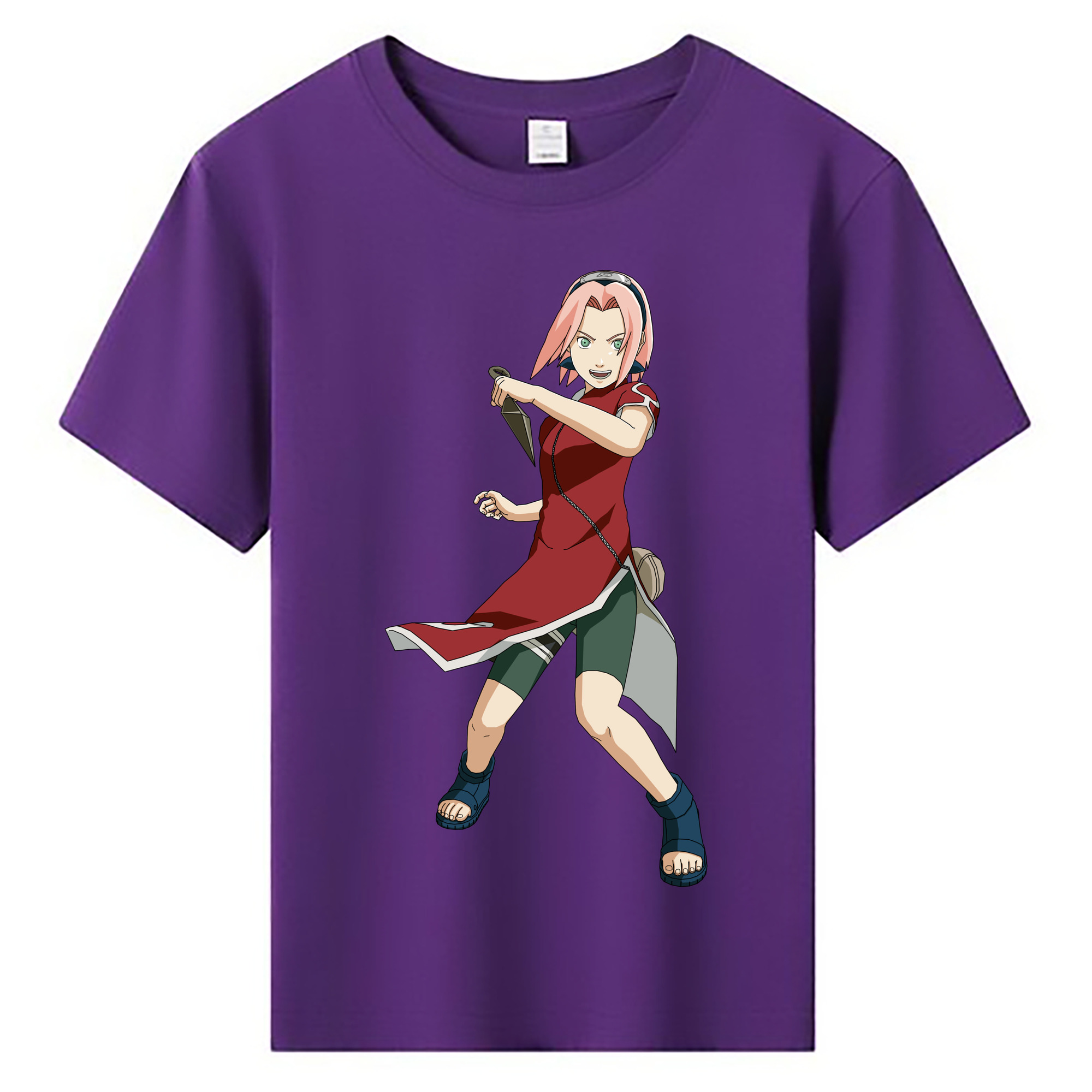 （画像用） NARUTO -ナルト- 春野サクラ Haruno Sakura 綿100％キッズTシャツ（フロントプリント）