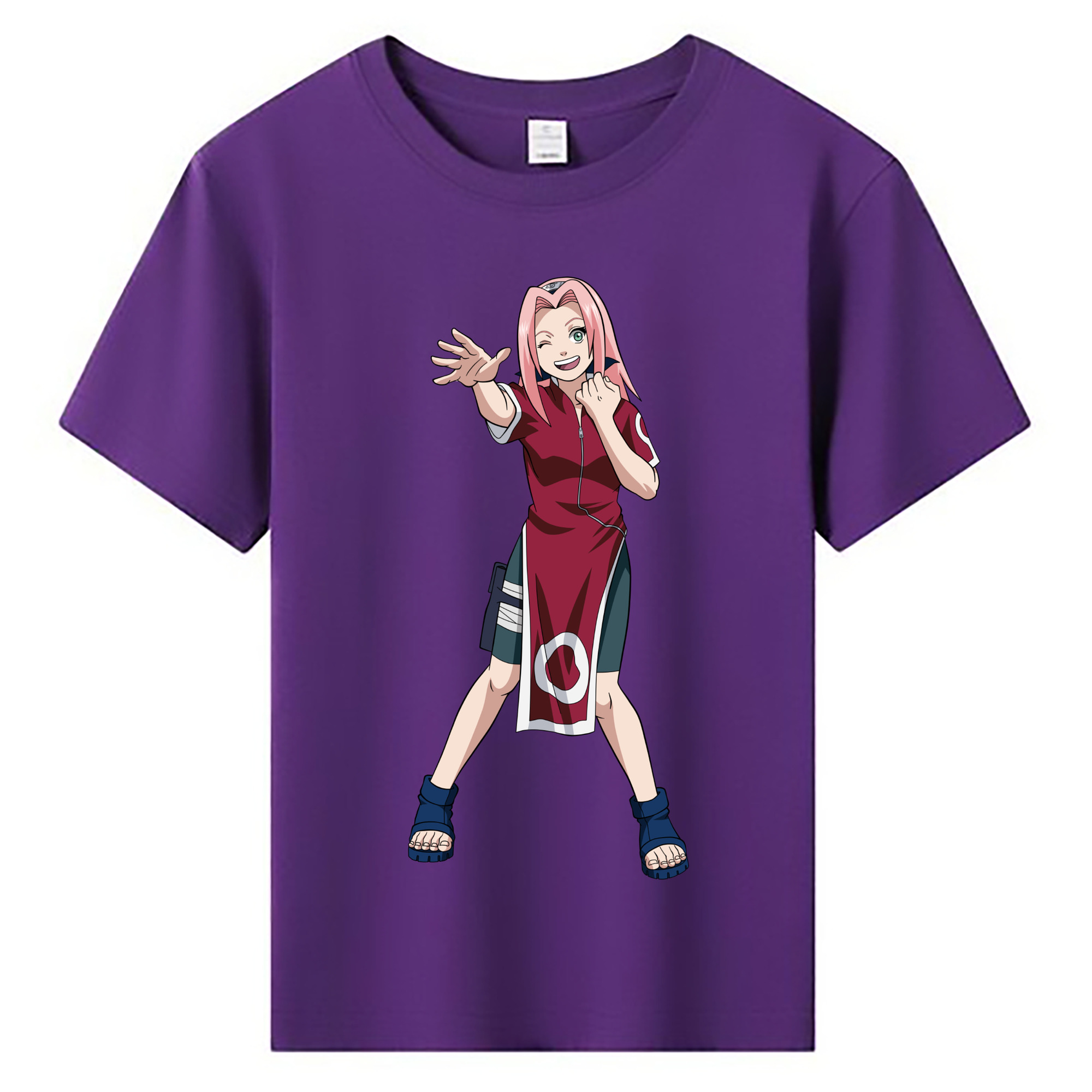 （画像用） NARUTO -ナルト- 春野サクラ Haruno Sakura 綿100％キッズTシャツ（フロントプリント）