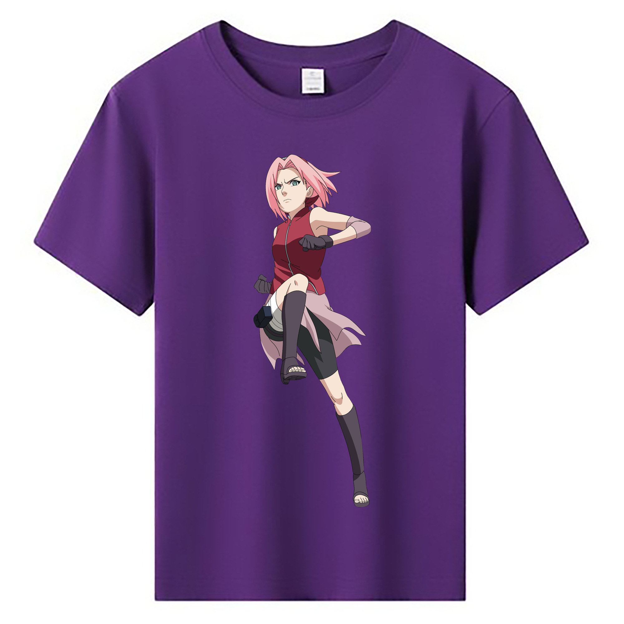 （画像用） NARUTO -ナルト- 春野サクラ Haruno Sakura 綿100％キッズTシャツ（フロントプリント）