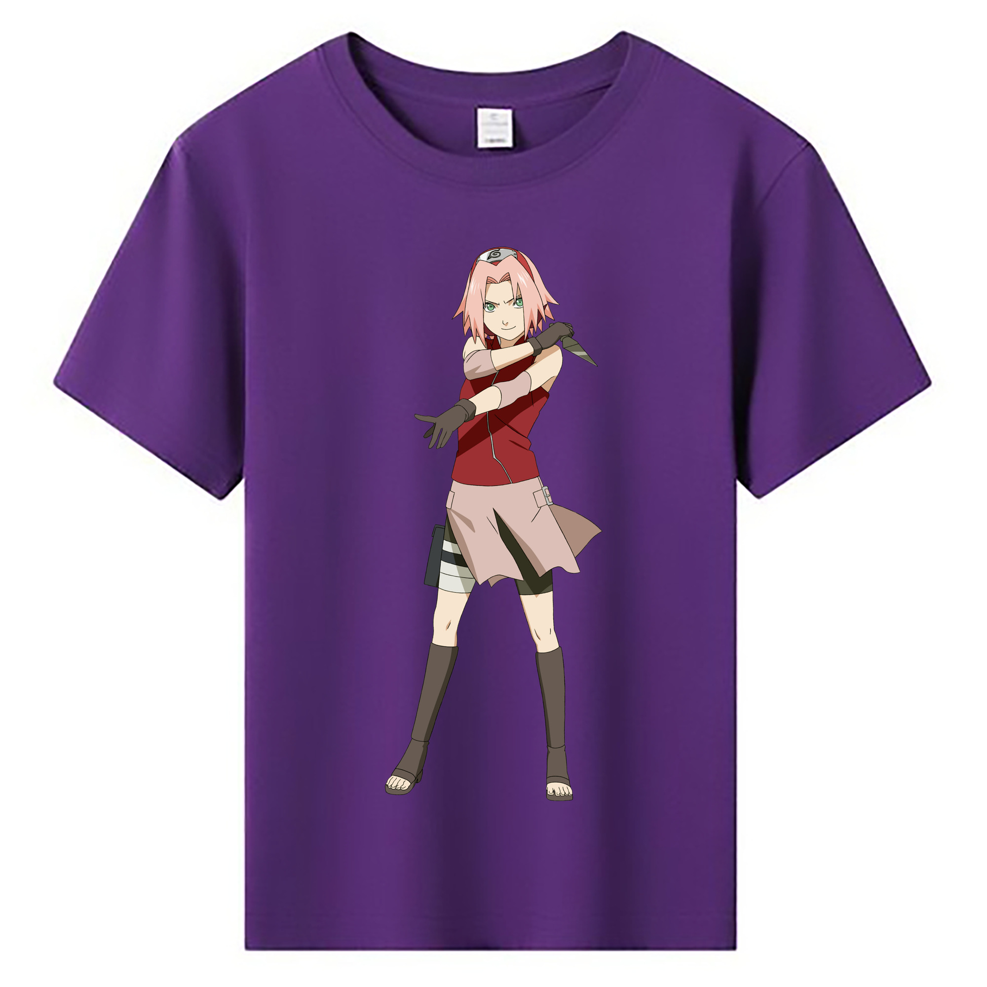 （画像用） NARUTO -ナルト- 春野サクラ Haruno Sakura 綿100％キッズTシャツ（フロントプリント）