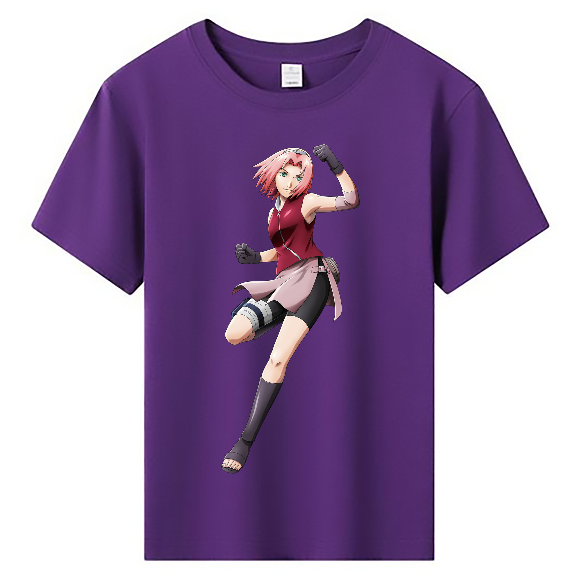（画像用） NARUTO -ナルト- 春野サクラ Haruno Sakura 綿100％キッズTシャツ（フロントプリント）