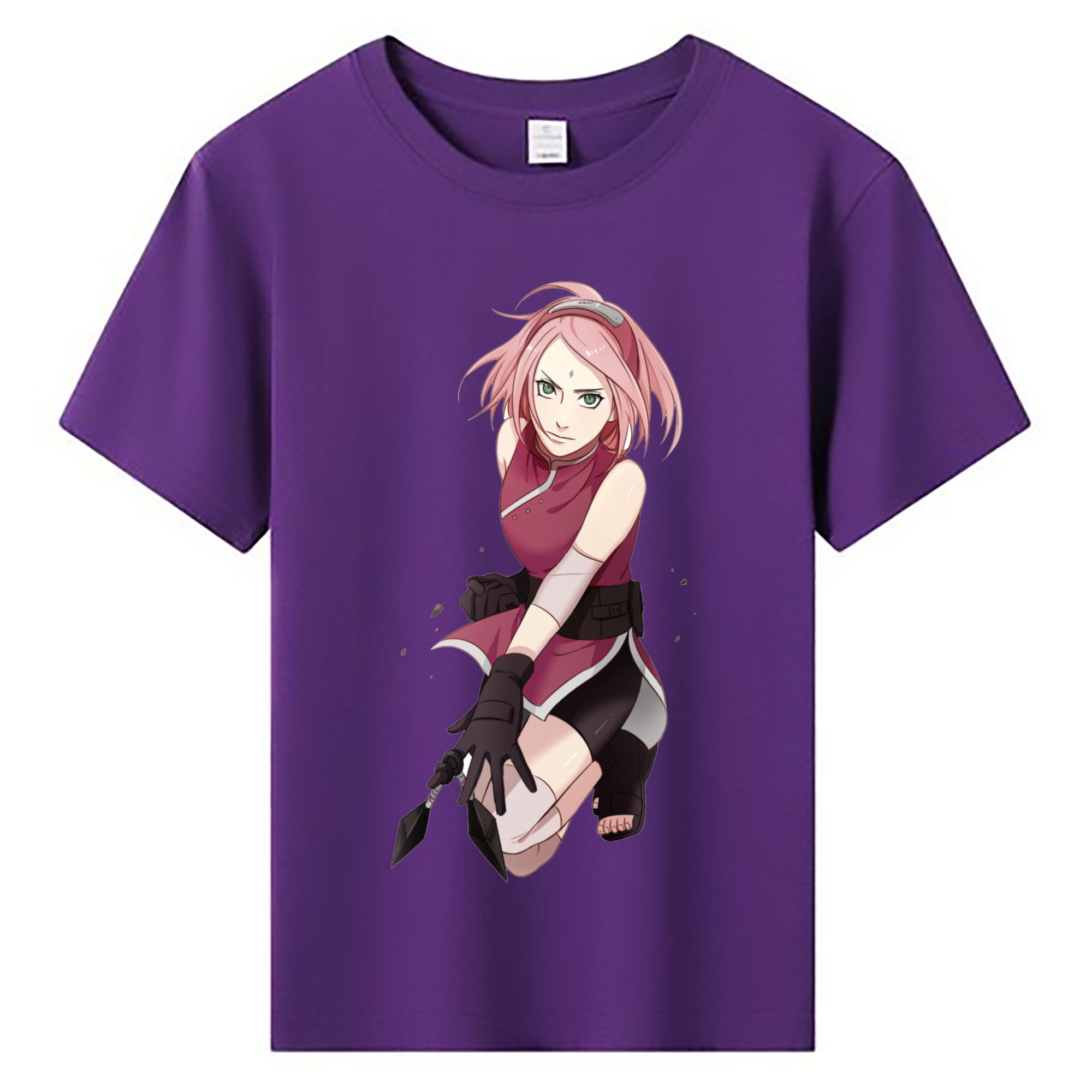 （画像用） NARUTO -ナルト- 春野サクラ Haruno Sakura 綿100％キッズTシャツ（フロントプリント）