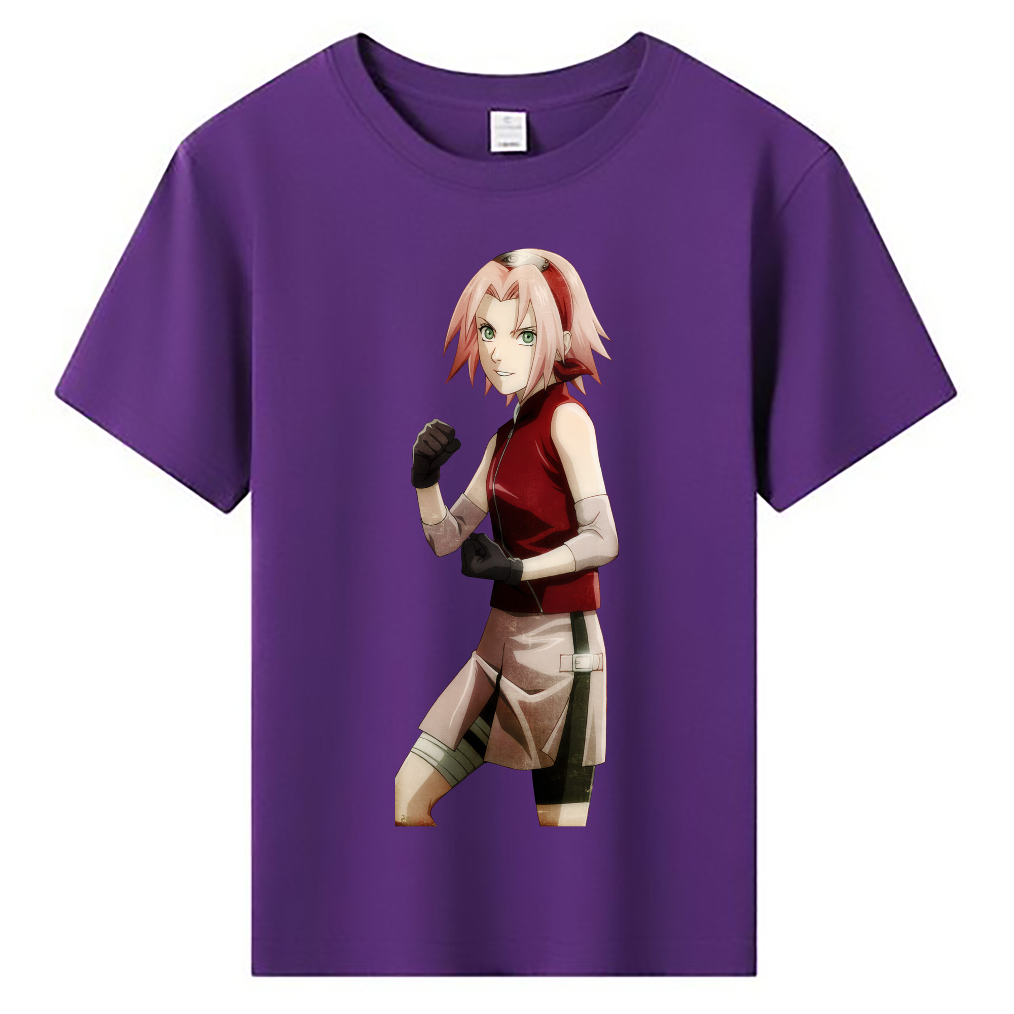 （画像用） NARUTO -ナルト- 春野サクラ Haruno Sakura 綿100％キッズTシャツ（フロントプリント）