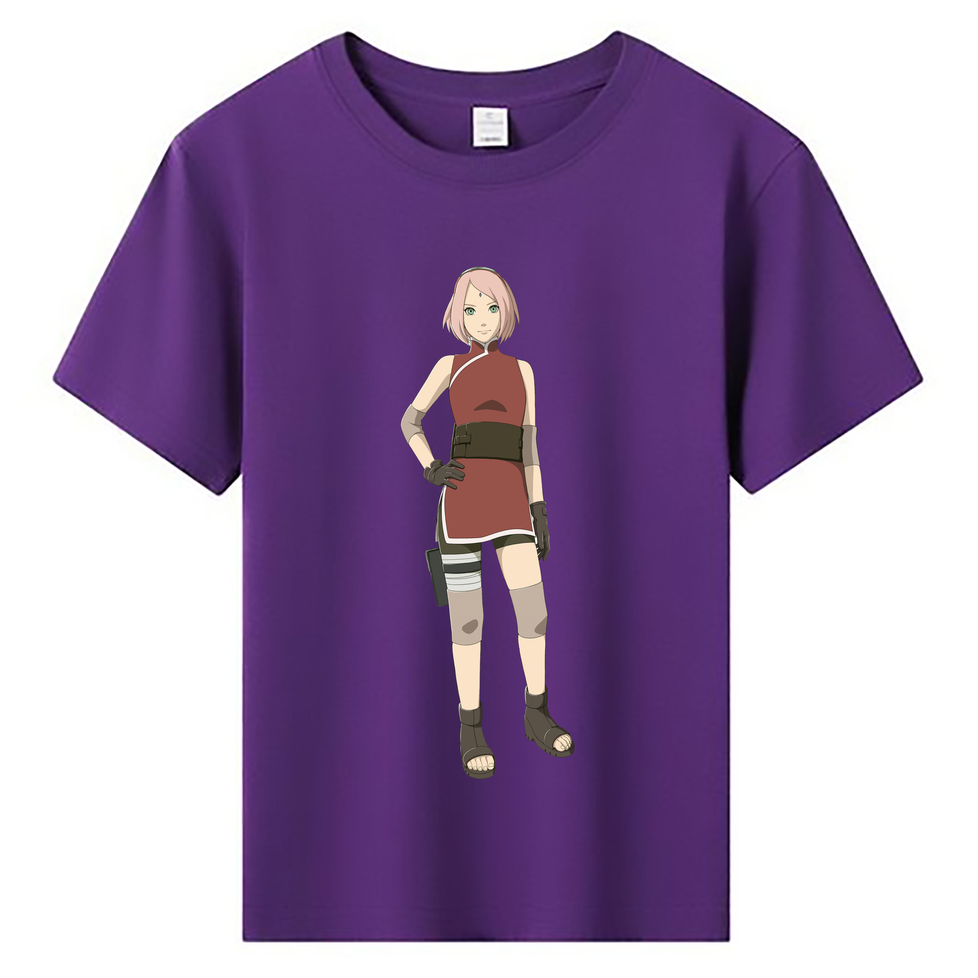 （画像用） NARUTO -ナルト- 春野サクラ Haruno Sakura 綿100％キッズTシャツ（フロントプリント）