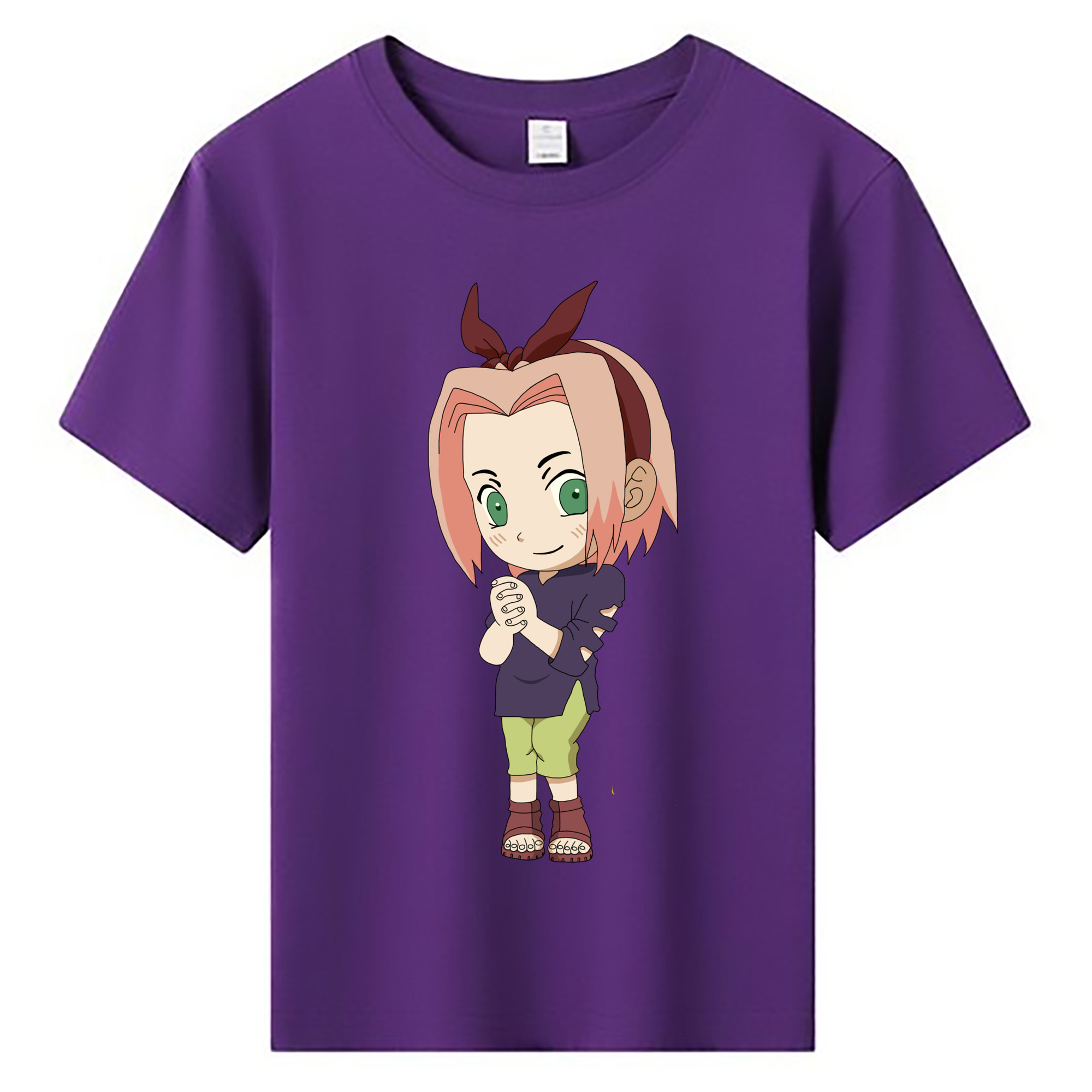 （画像用） NARUTO -ナルト- 春野サクラ Haruno Sakura 綿100％キッズTシャツ（フロントプリント）