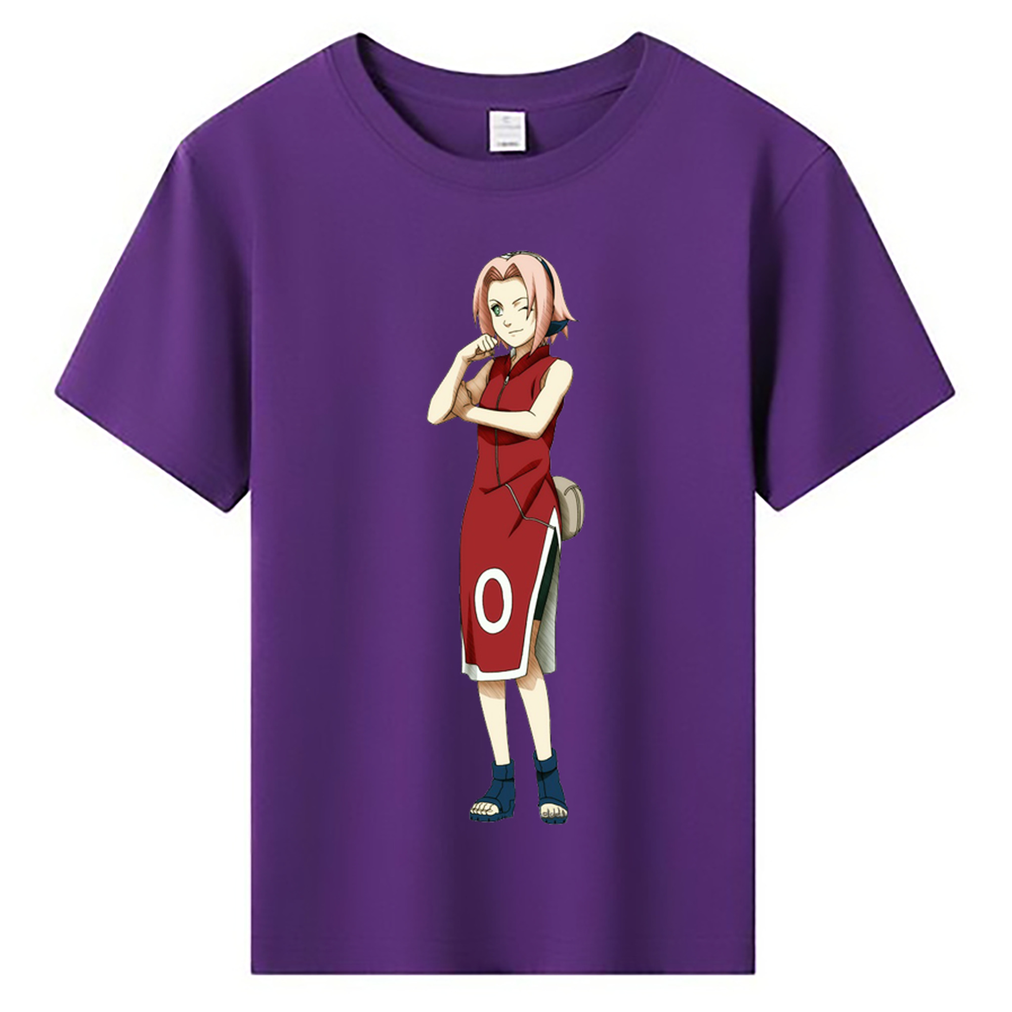 （画像用） NARUTO -ナルト- 春野サクラ Haruno Sakura 綿100％キッズTシャツ（フロントプリント）