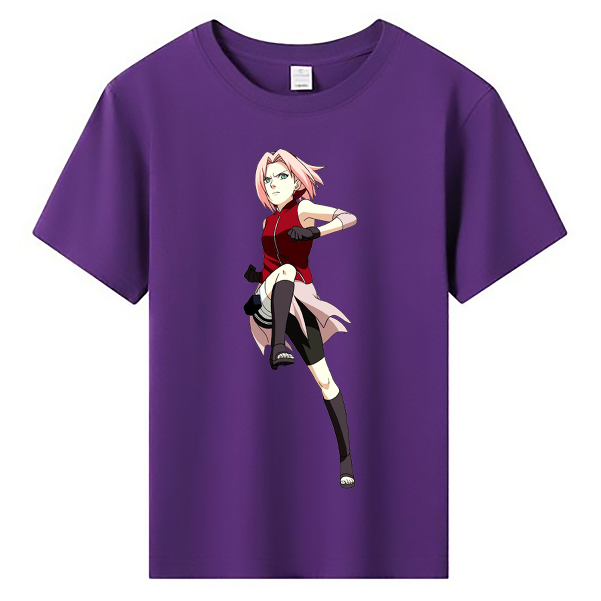 （画像用） NARUTO -ナルト- 春野サクラ Haruno Sakura 綿100％キッズTシャツ（フロントプリント）