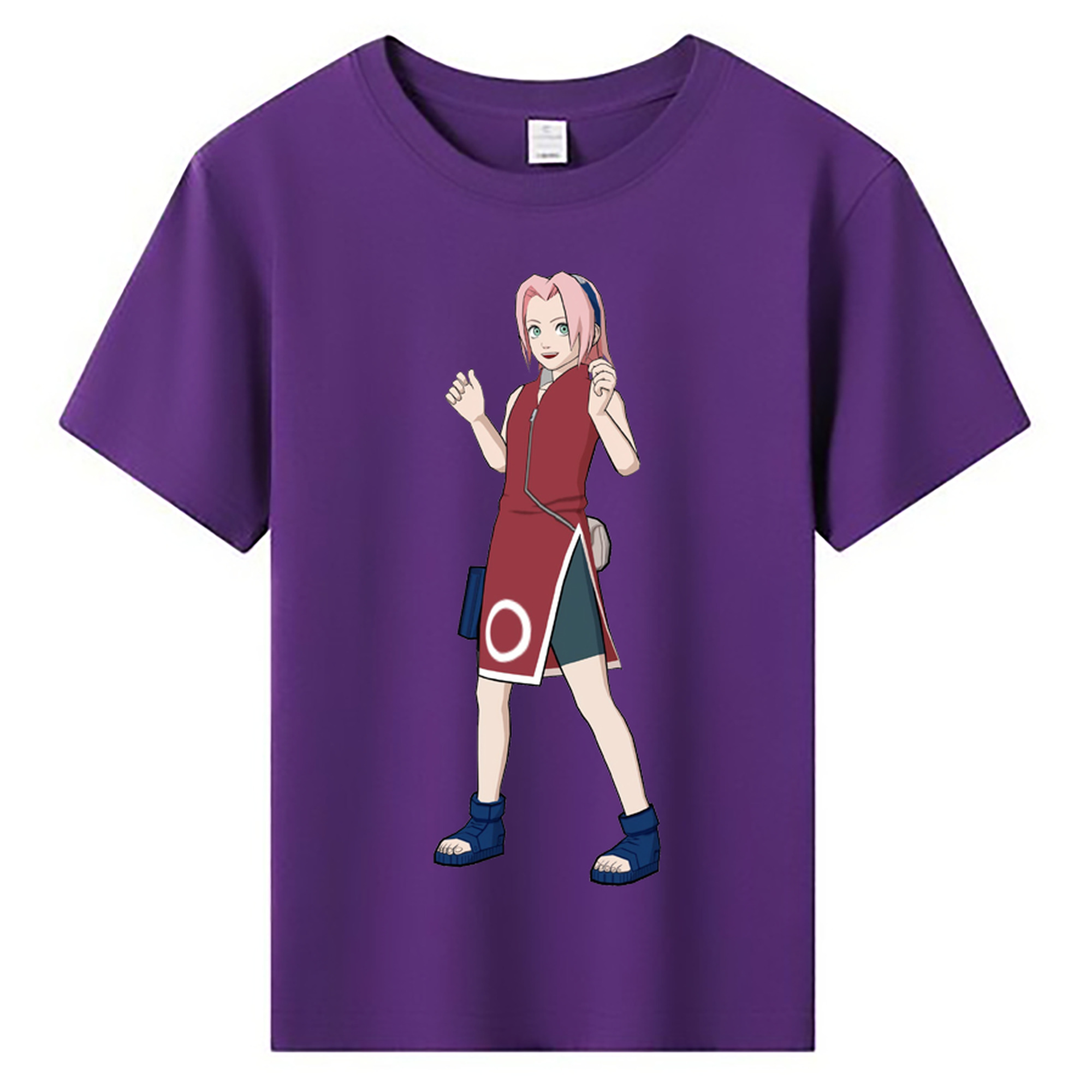 （画像用） NARUTO -ナルト- 春野サクラ Haruno Sakura 綿100％キッズTシャツ（フロントプリント）