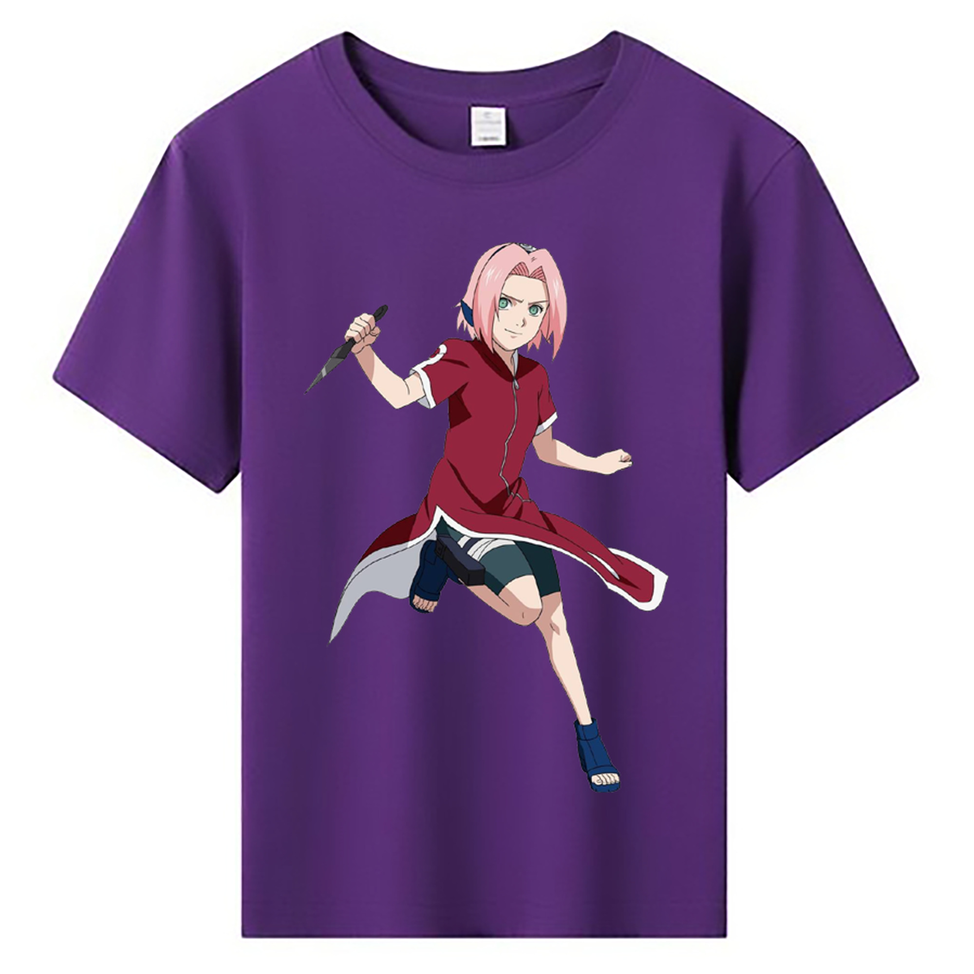（画像用） NARUTO -ナルト- 春野サクラ Haruno Sakura 綿100％キッズTシャツ（フロントプリント）