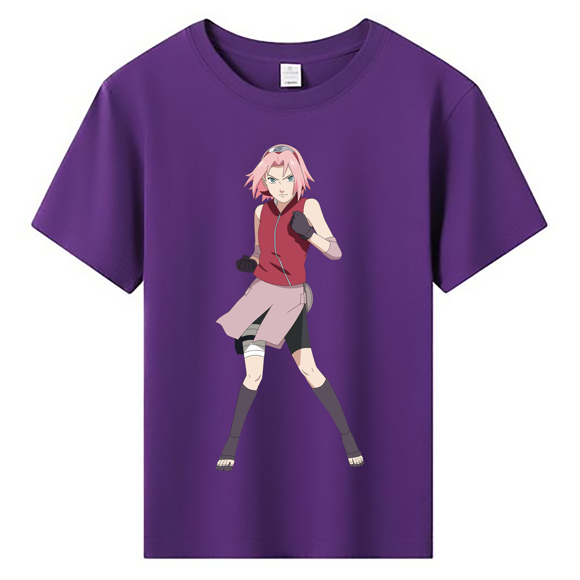 NARUTO -ナルト- 春野サクラ Haruno Sakura 綿100％キッズTシャツ（フロントプリント）