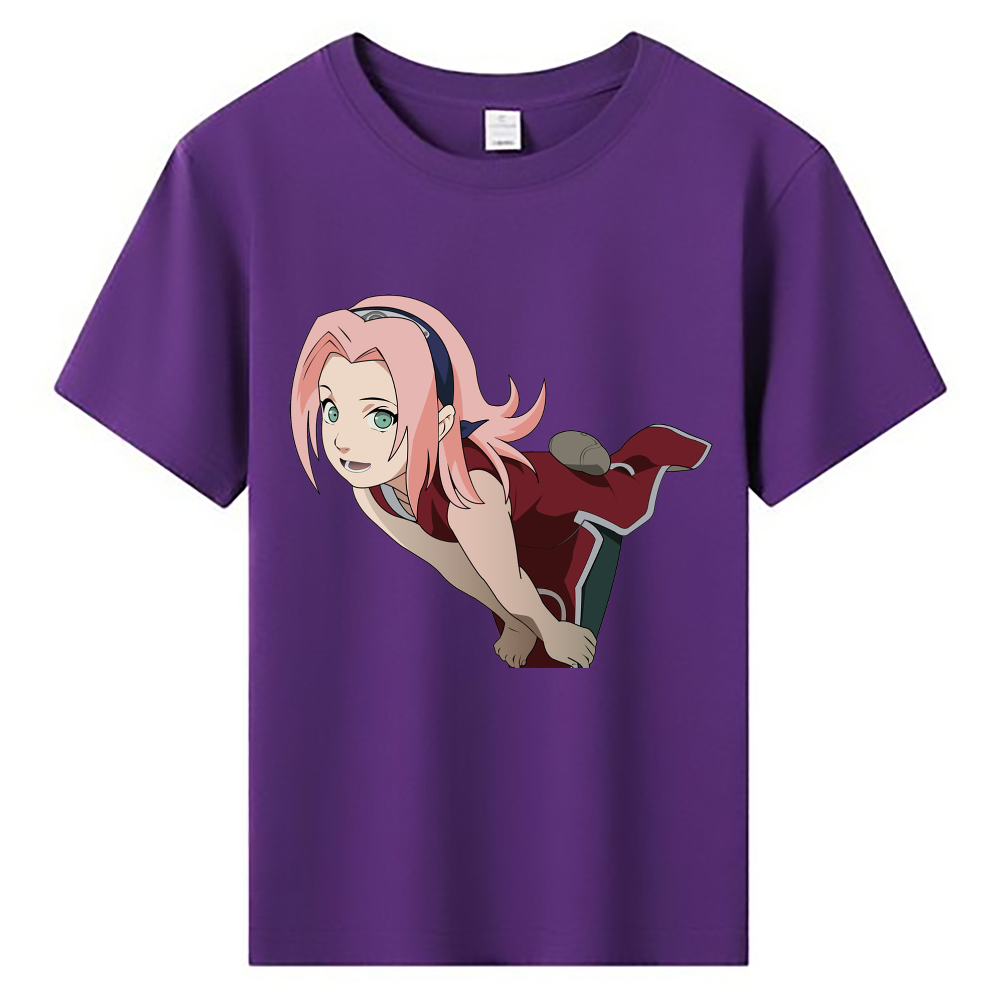 （画像用） NARUTO -ナルト- 春野サクラ Haruno Sakura 綿100％キッズTシャツ（フロントプリント）