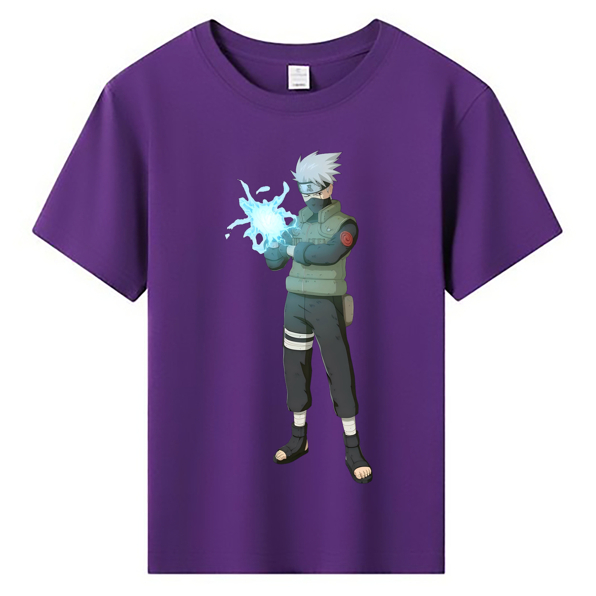 （画像用） NARUTO -ナルト- はたけ カカシ Hatake Kakashi 綿100％キッズTシャツ（フロントプリント）