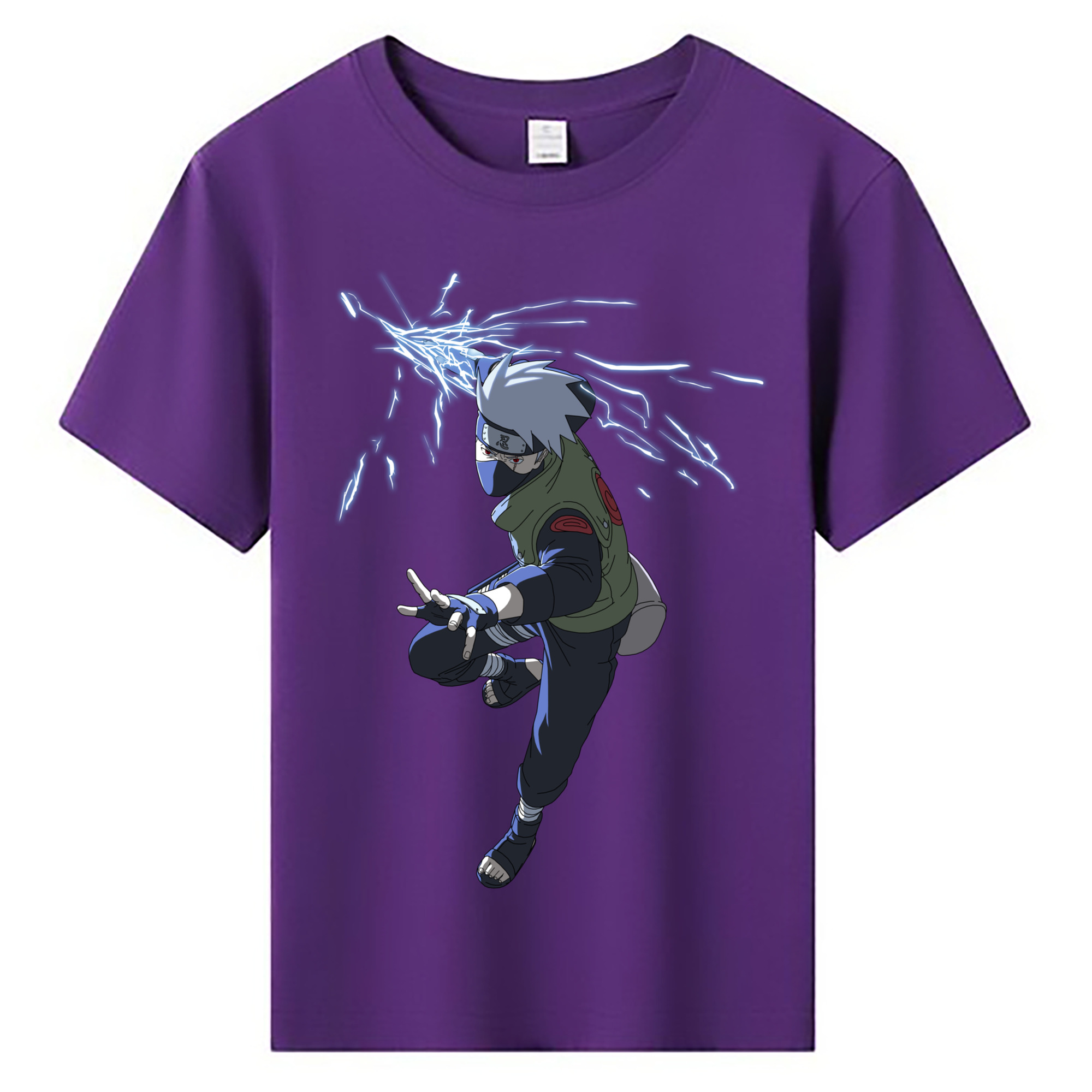 （画像用） NARUTO -ナルト- はたけ カカシ Hatake Kakashi 綿100％キッズTシャツ（フロントプリント）