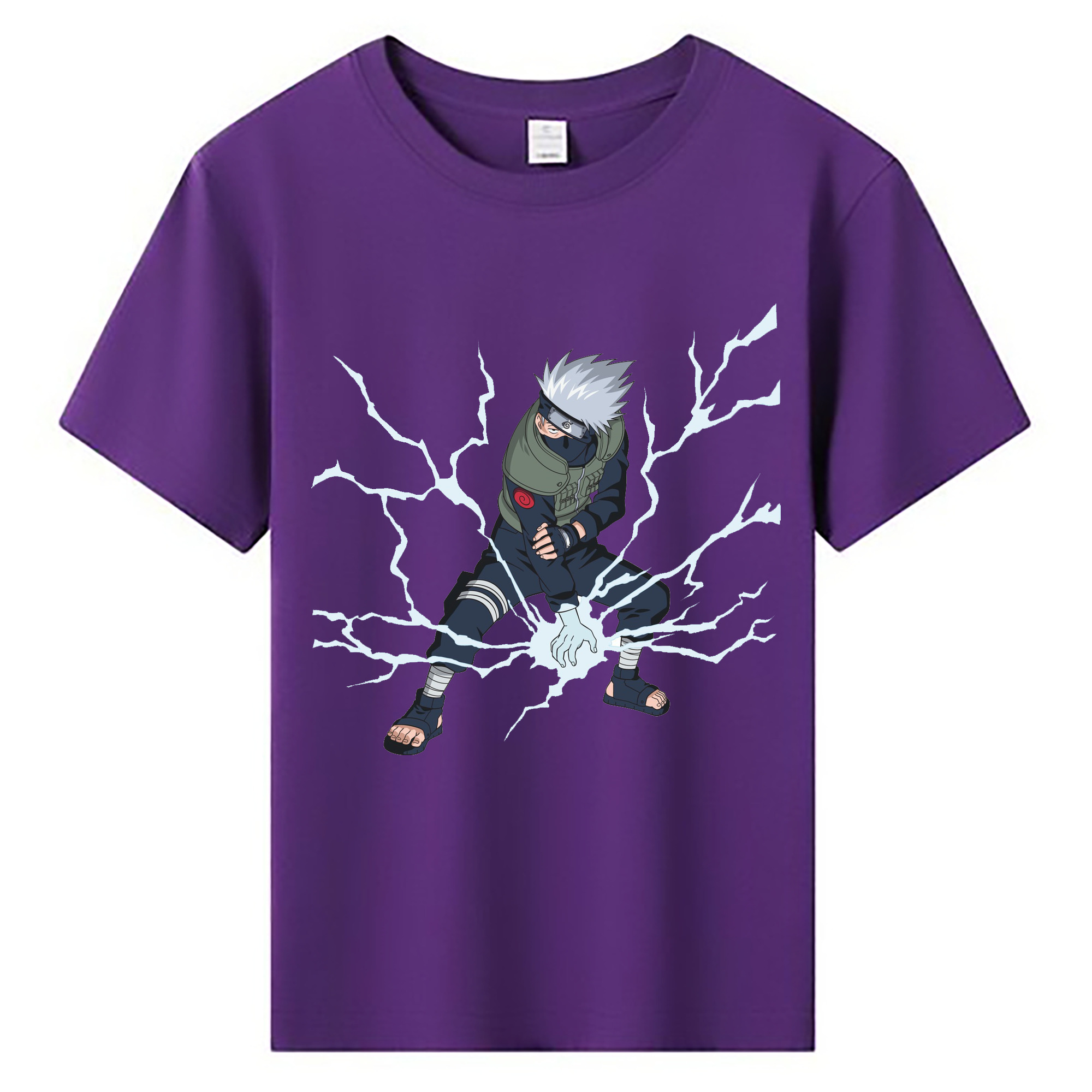 （画像用） NARUTO -ナルト- はたけ カカシ Hatake Kakashi 綿100％キッズTシャツ（フロントプリント）