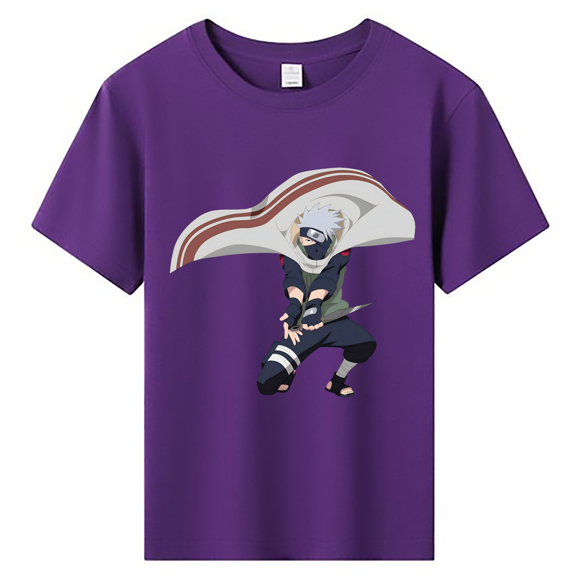 （画像用） NARUTO -ナルト- はたけ カカシ Hatake Kakashi 綿100％キッズTシャツ（フロントプリント）