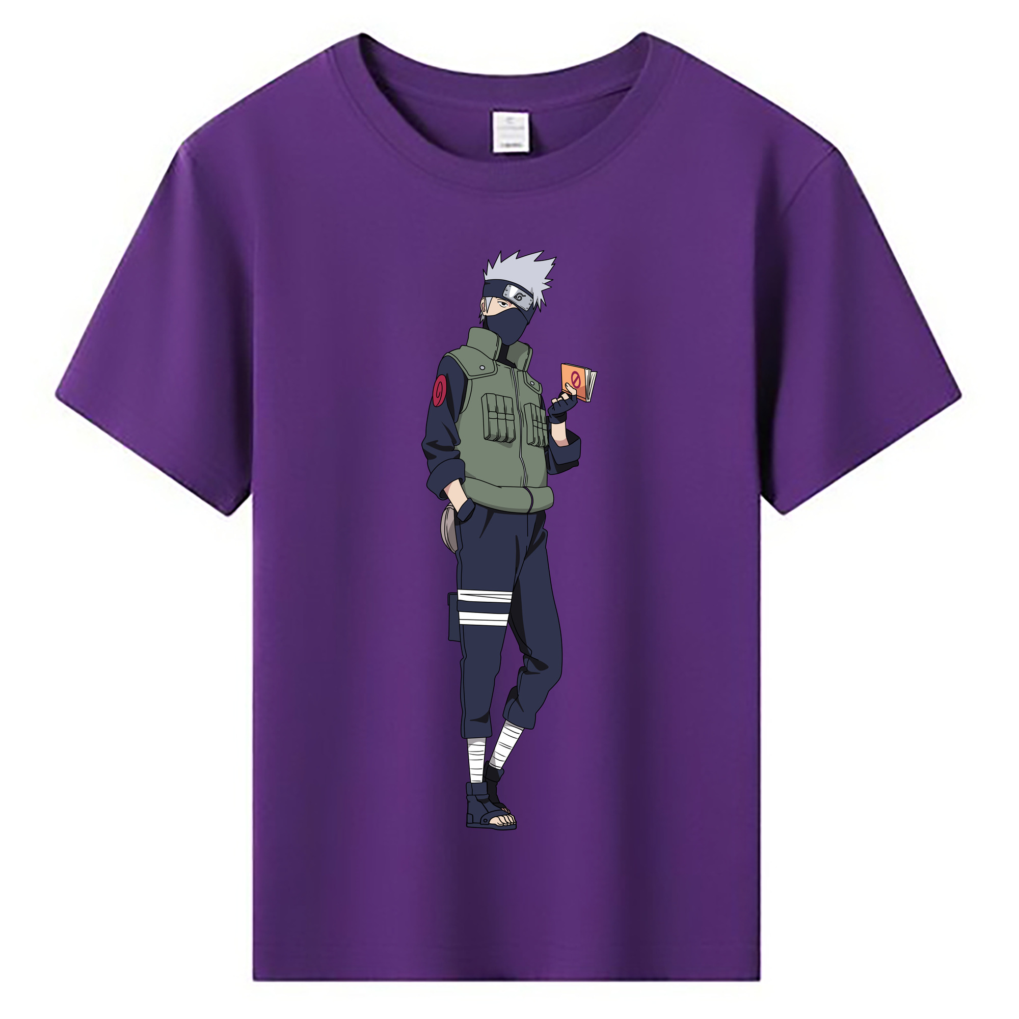 （画像用） NARUTO -ナルト- はたけ カカシ Hatake Kakashi 綿100％キッズTシャツ（フロントプリント）