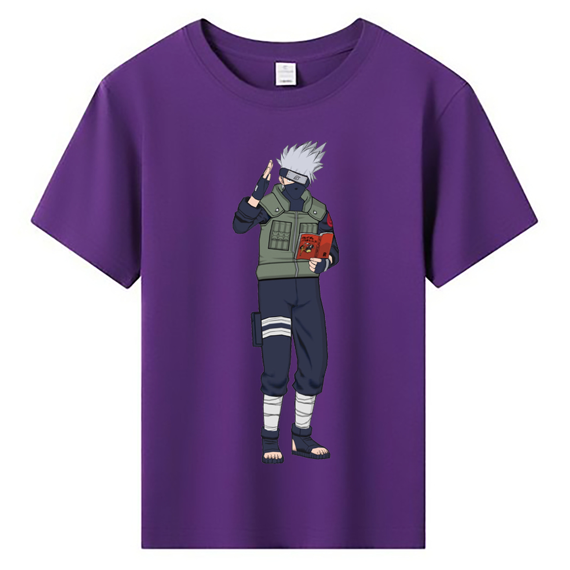 （画像用） NARUTO -ナルト- はたけ カカシ Hatake Kakashi 綿100％キッズTシャツ（フロントプリント）
