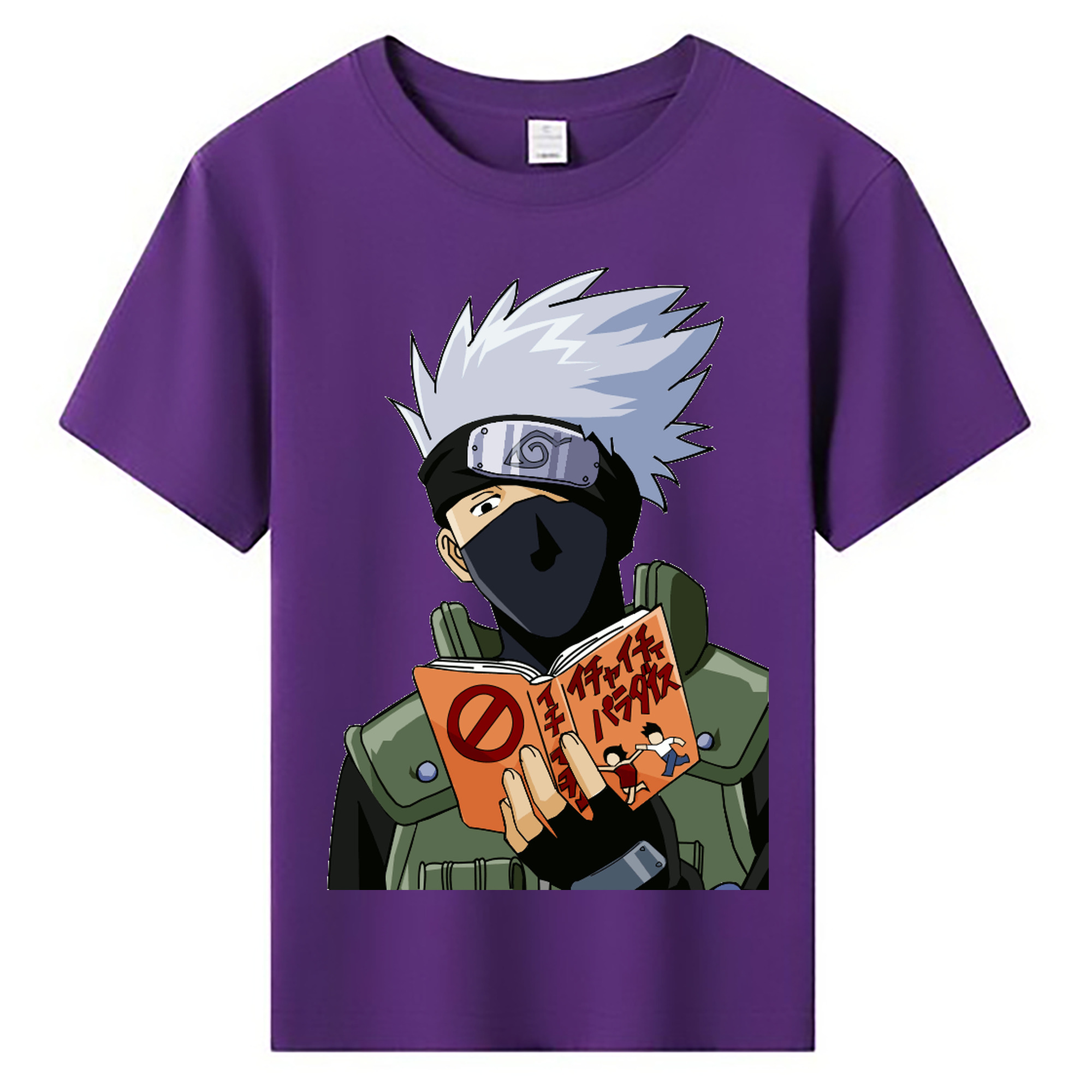 （画像用） NARUTO -ナルト- はたけ カカシ Hatake Kakashi 綿100％キッズTシャツ（フロントプリント）