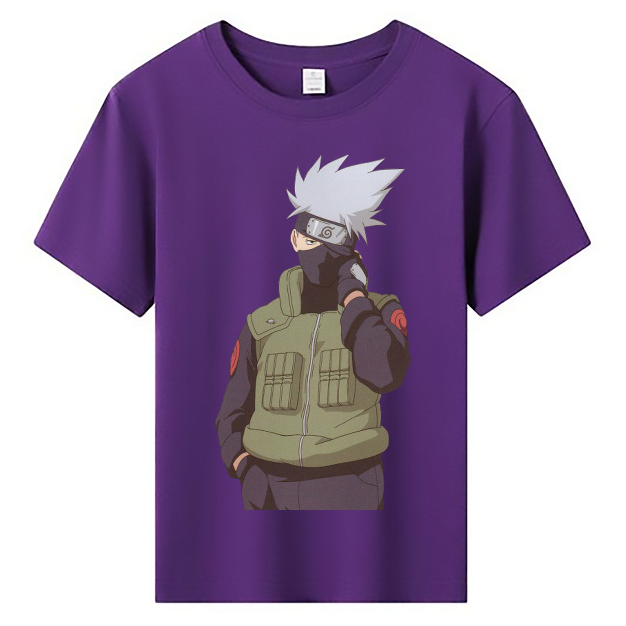（画像用） NARUTO -ナルト- はたけ カカシ Hatake Kakashi 綿100％キッズTシャツ（フロントプリント）