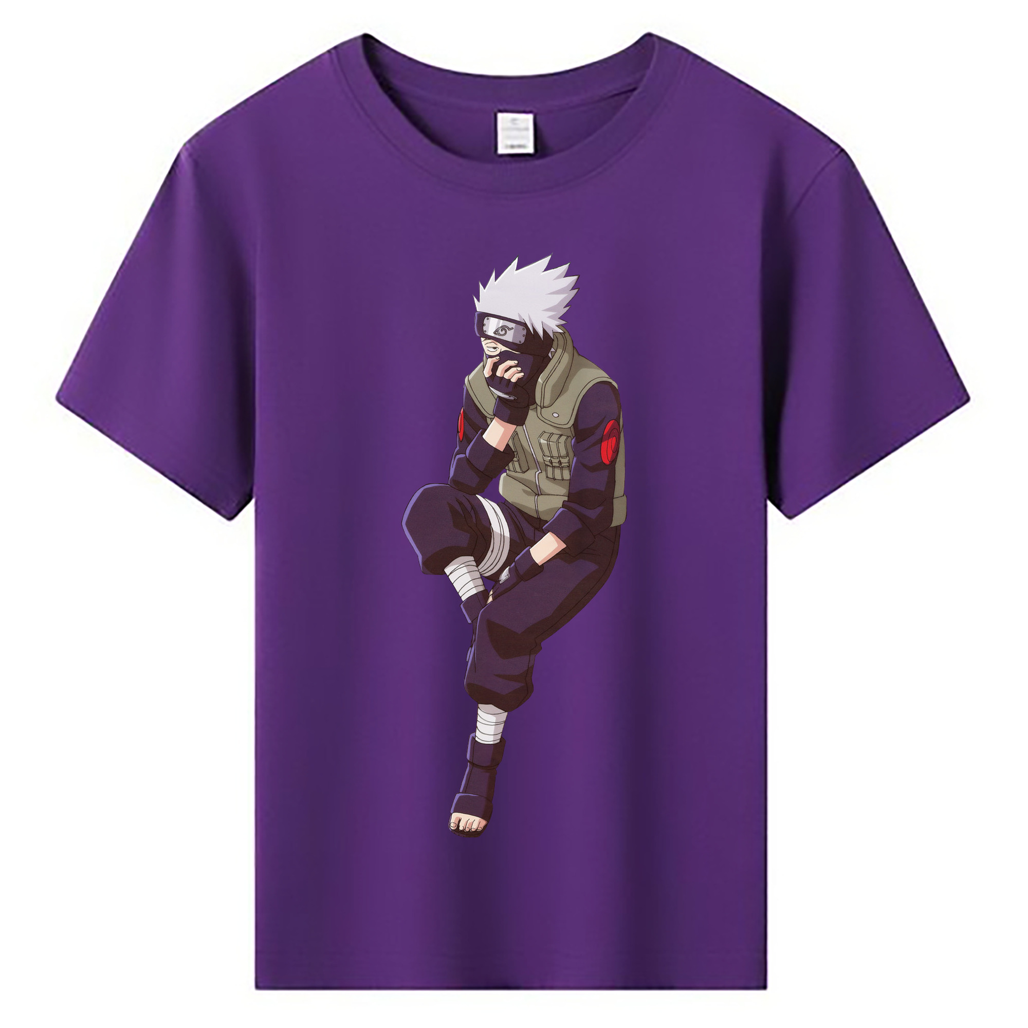 （画像用） NARUTO -ナルト- はたけ カカシ Hatake Kakashi 綿100％キッズTシャツ（フロントプリント）