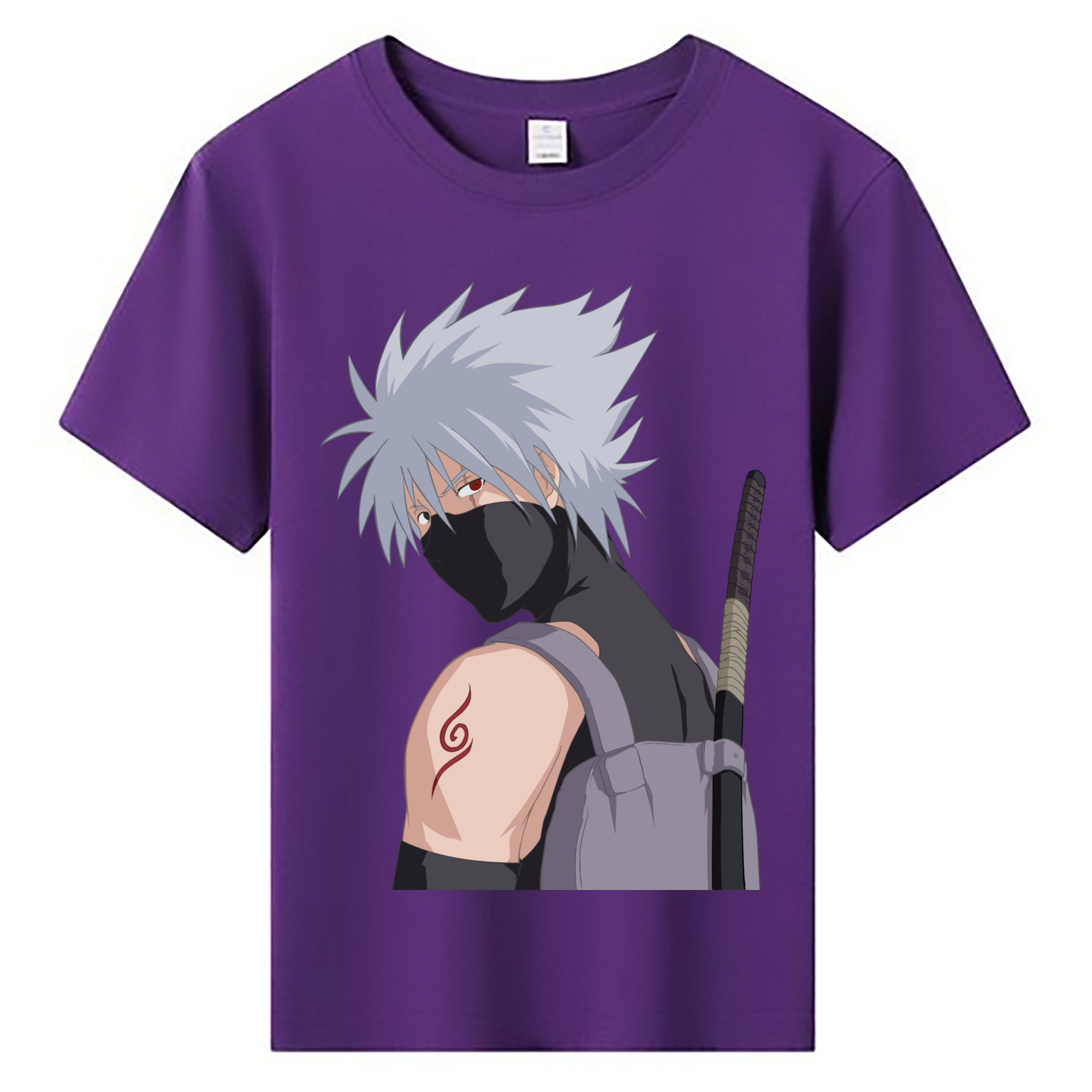（画像用） NARUTO -ナルト- はたけ カカシ Hatake Kakashi 綿100％キッズTシャツ（フロントプリント）