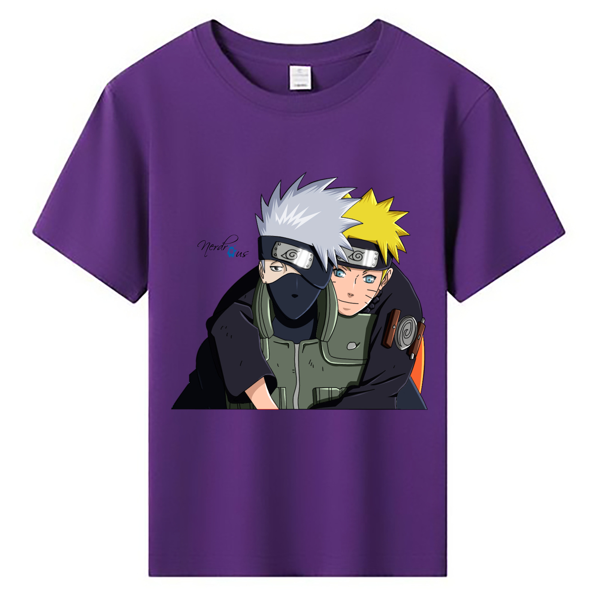 （画像用） NARUTO -ナルト- はたけ カカシ Hatake Kakashi 綿100％キッズTシャツ（フロントプリント）