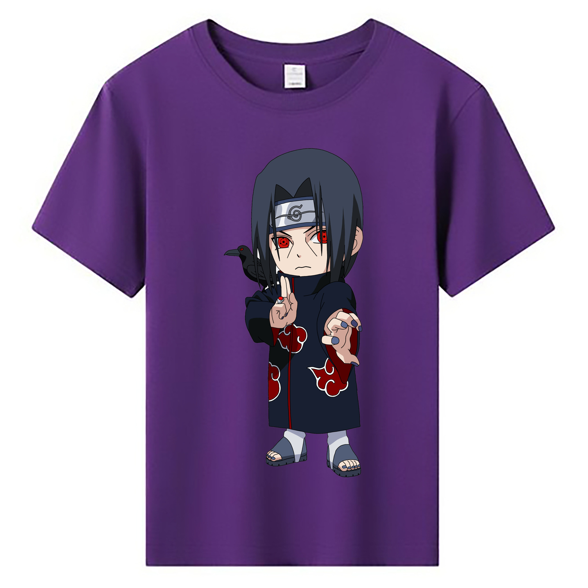（画像用） NARUTO -ナルト- うちは イタチ Uchiha Itachi 綿100％キッズTシャツ（フロントプリント）