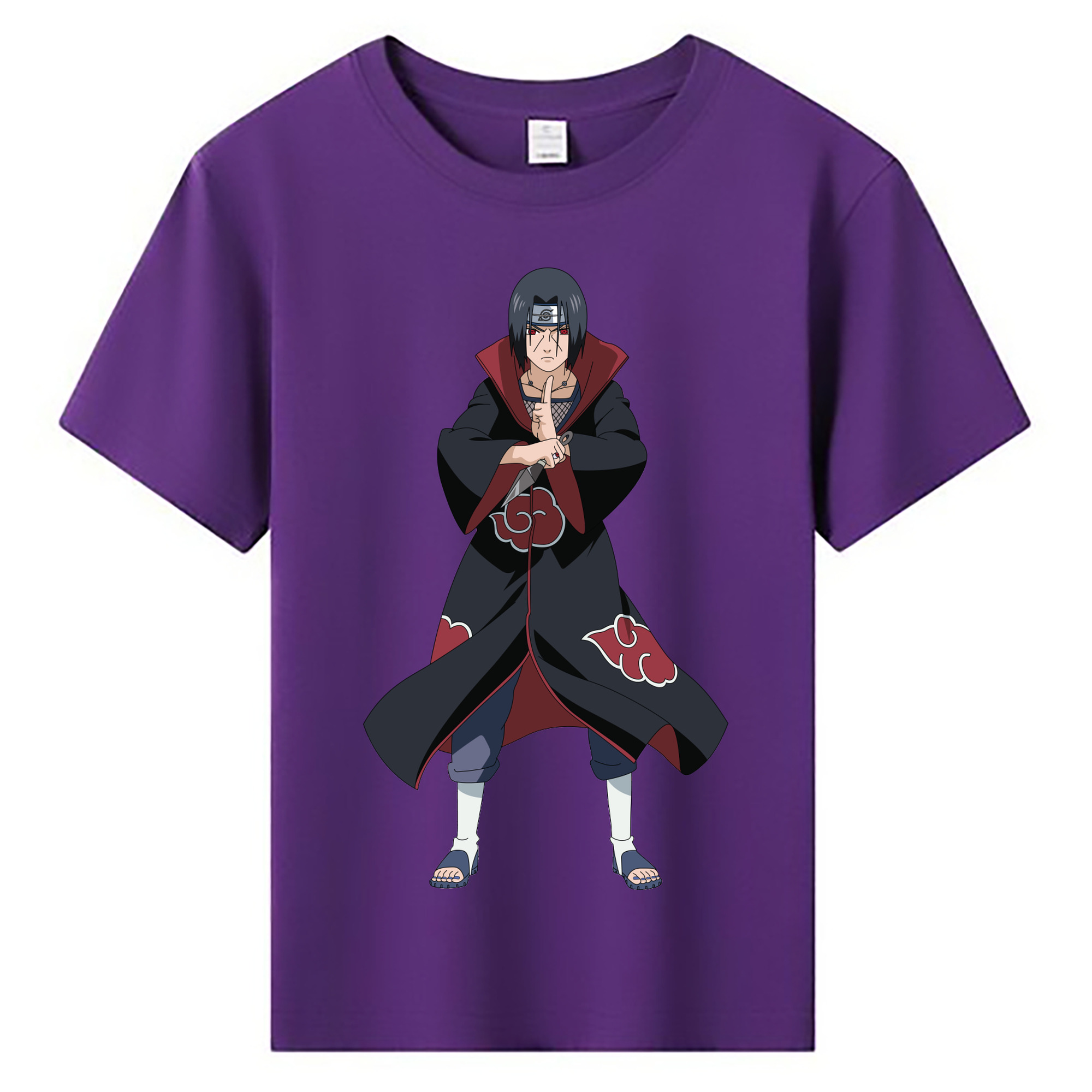 （画像用） NARUTO -ナルト- うちは イタチ Uchiha Itachi 綿100％キッズTシャツ（フロントプリント）
