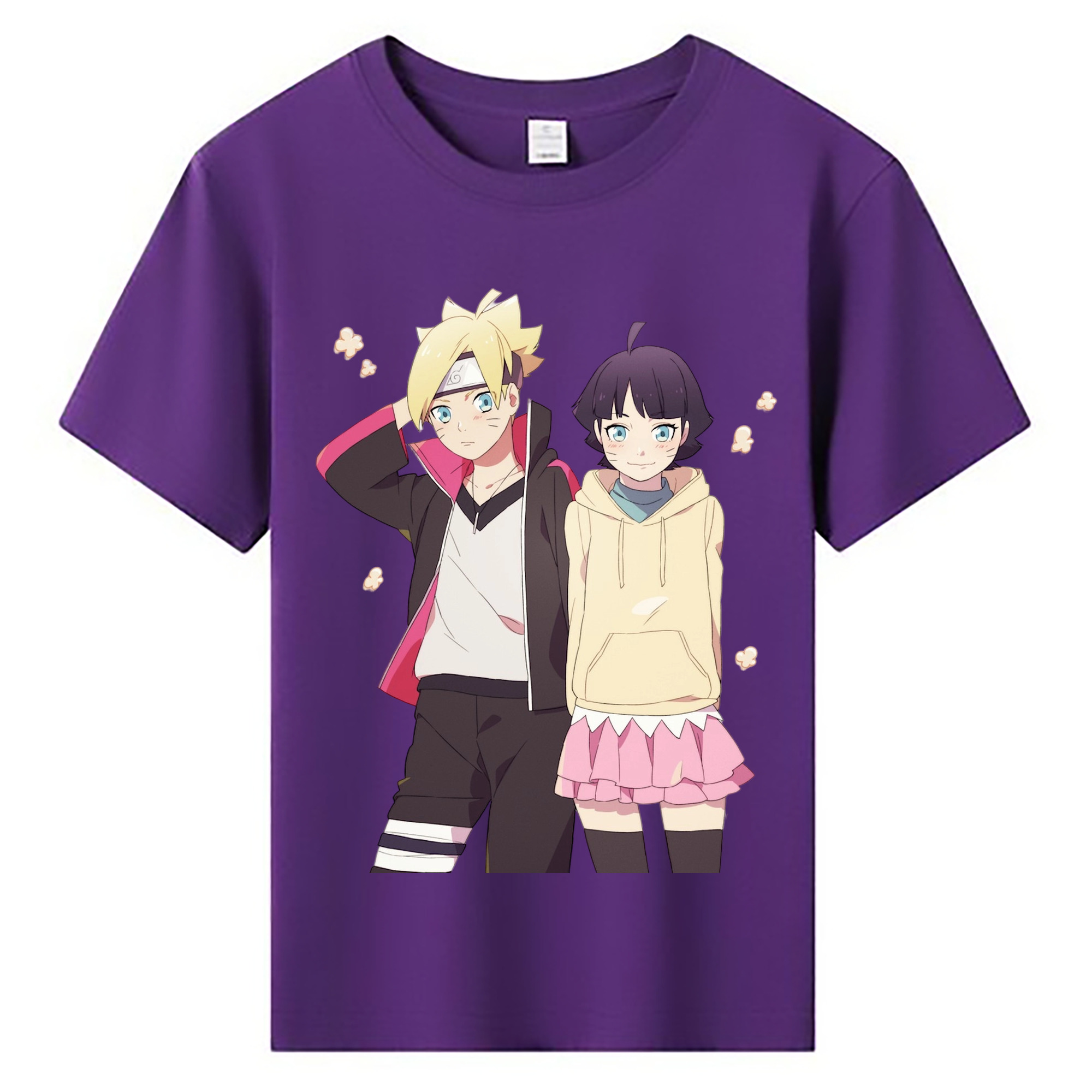 （画像用） NARUTO -ナルト- うずまき ボルト Uzumaki Boruto 綿100％キッズTシャツ（フロントプリント）