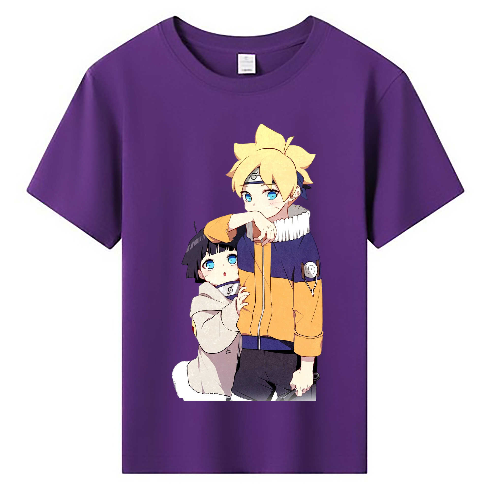 （画像用） NARUTO -ナルト- うずまき ボルト Uzumaki Boruto 綿100％キッズTシャツ（フロントプリント）