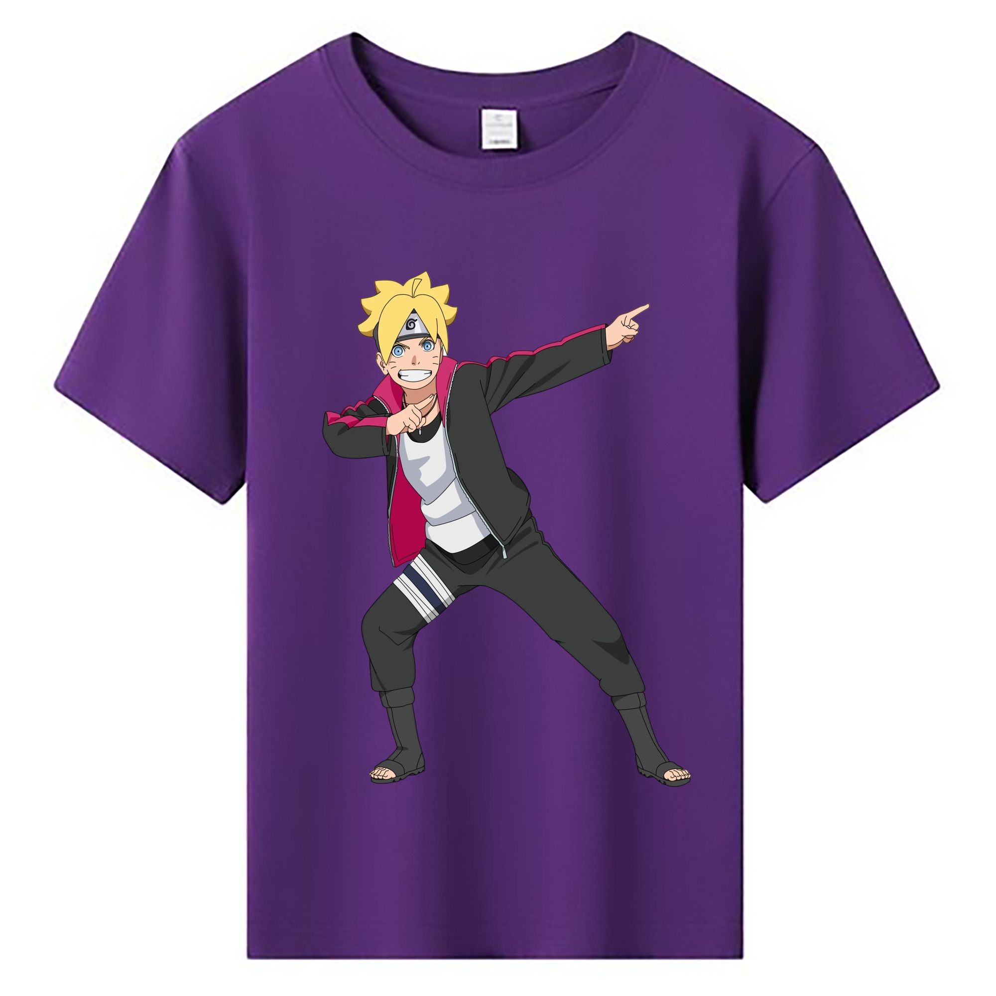（画像用） NARUTO -ナルト- うずまき ボルト Uzumaki Boruto 綿100％キッズTシャツ（フロントプリント）